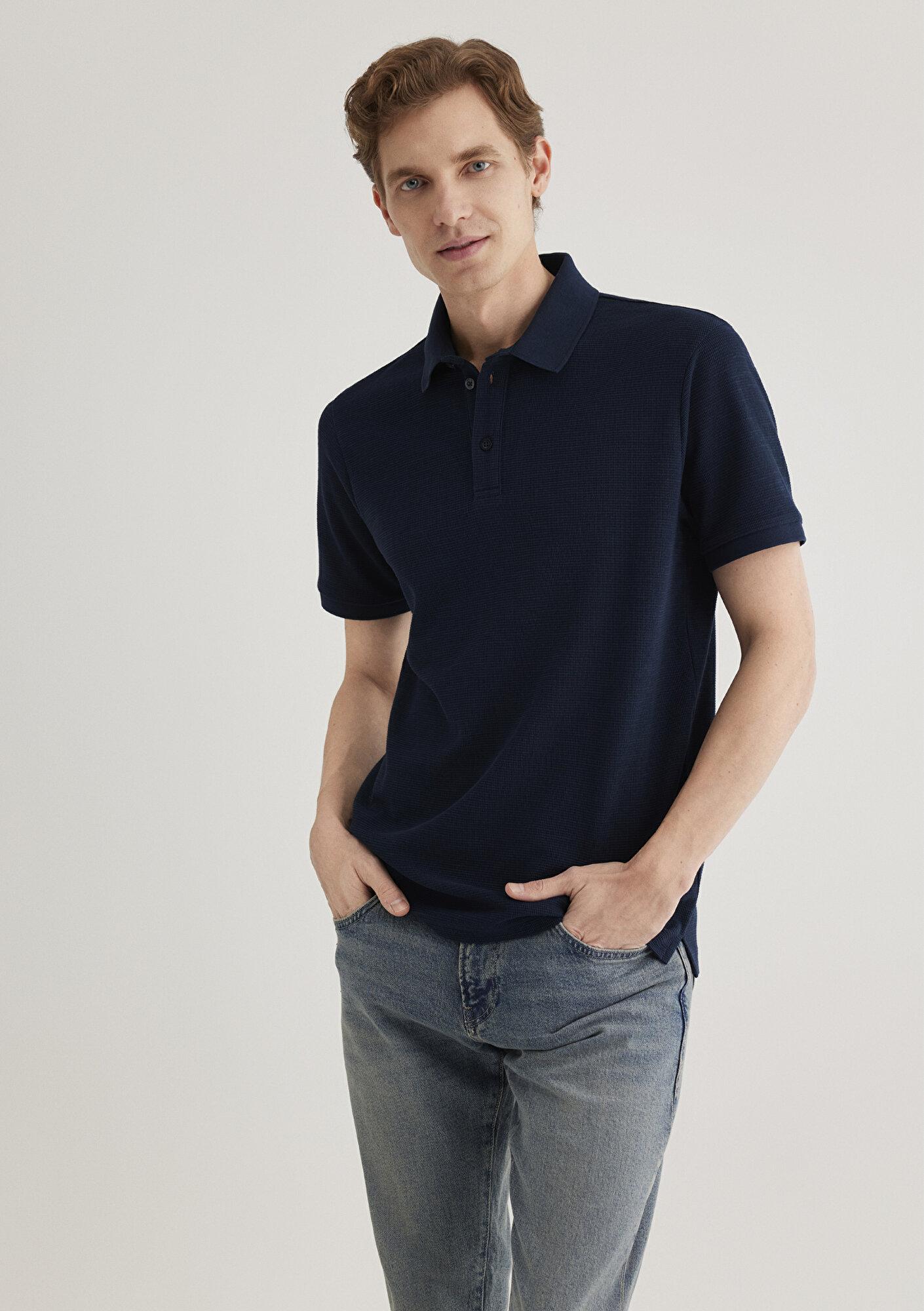 Mavi Lacivert Polo Tişört Slim Fit / Dar Kesim 0612521-70490