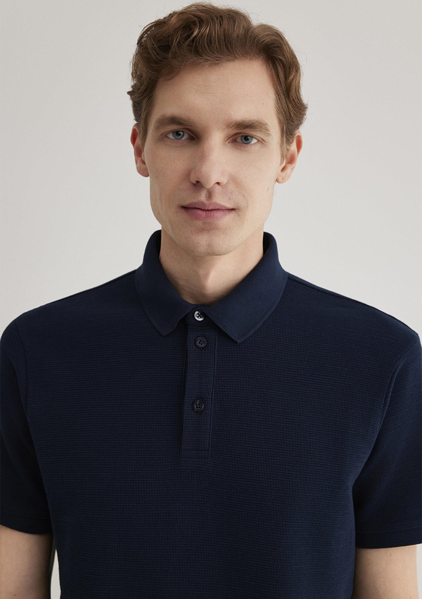 Mavi Lacivert Polo Tişört Slim Fit / Dar Kesim 0612521-70490