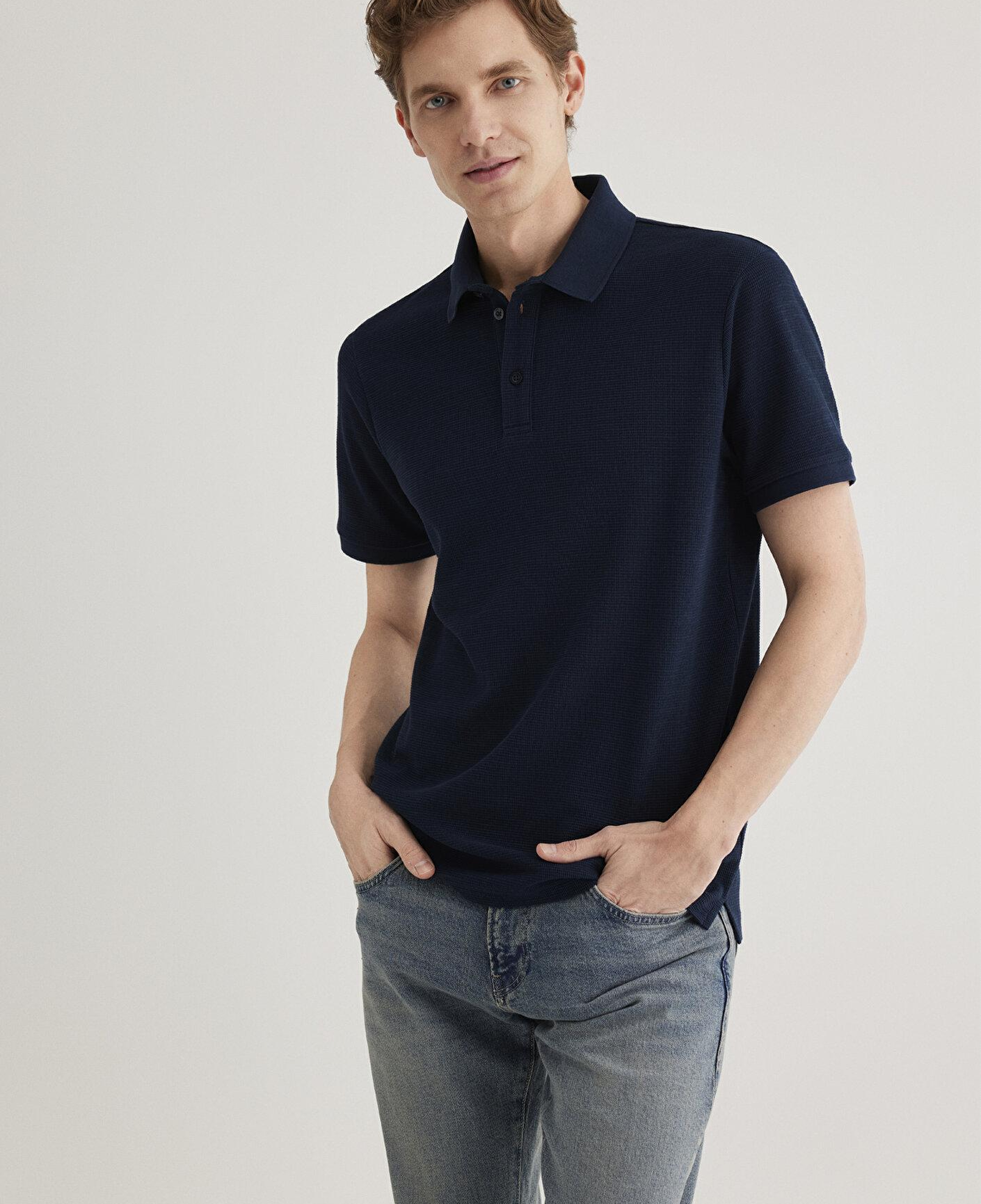 Mavi Lacivert Polo Tişört Slim Fit / Dar Kesim 0612521-70490