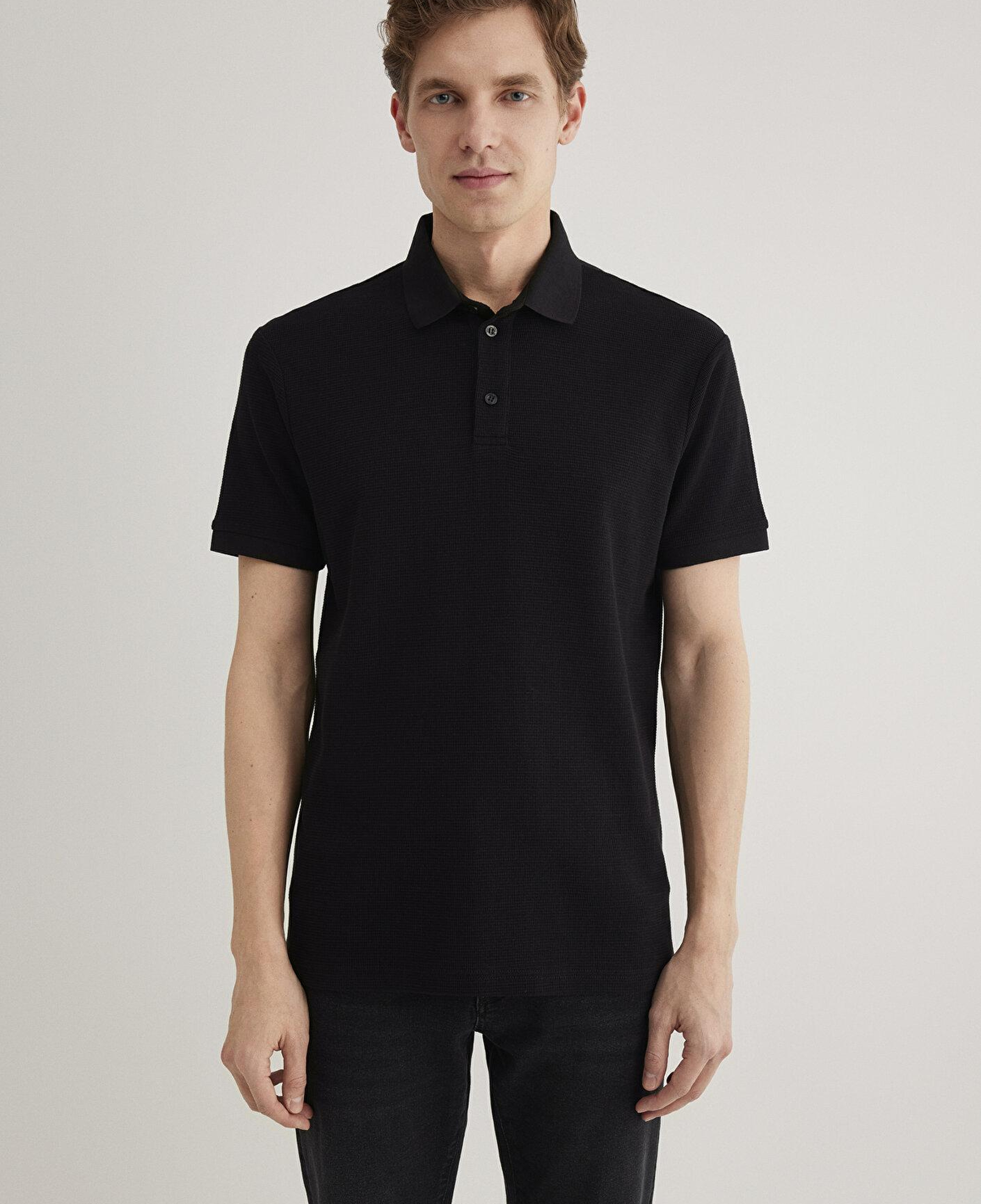 Mavi Siyah Polo Tişört Slim Fit / Dar Kesim 0612521-900