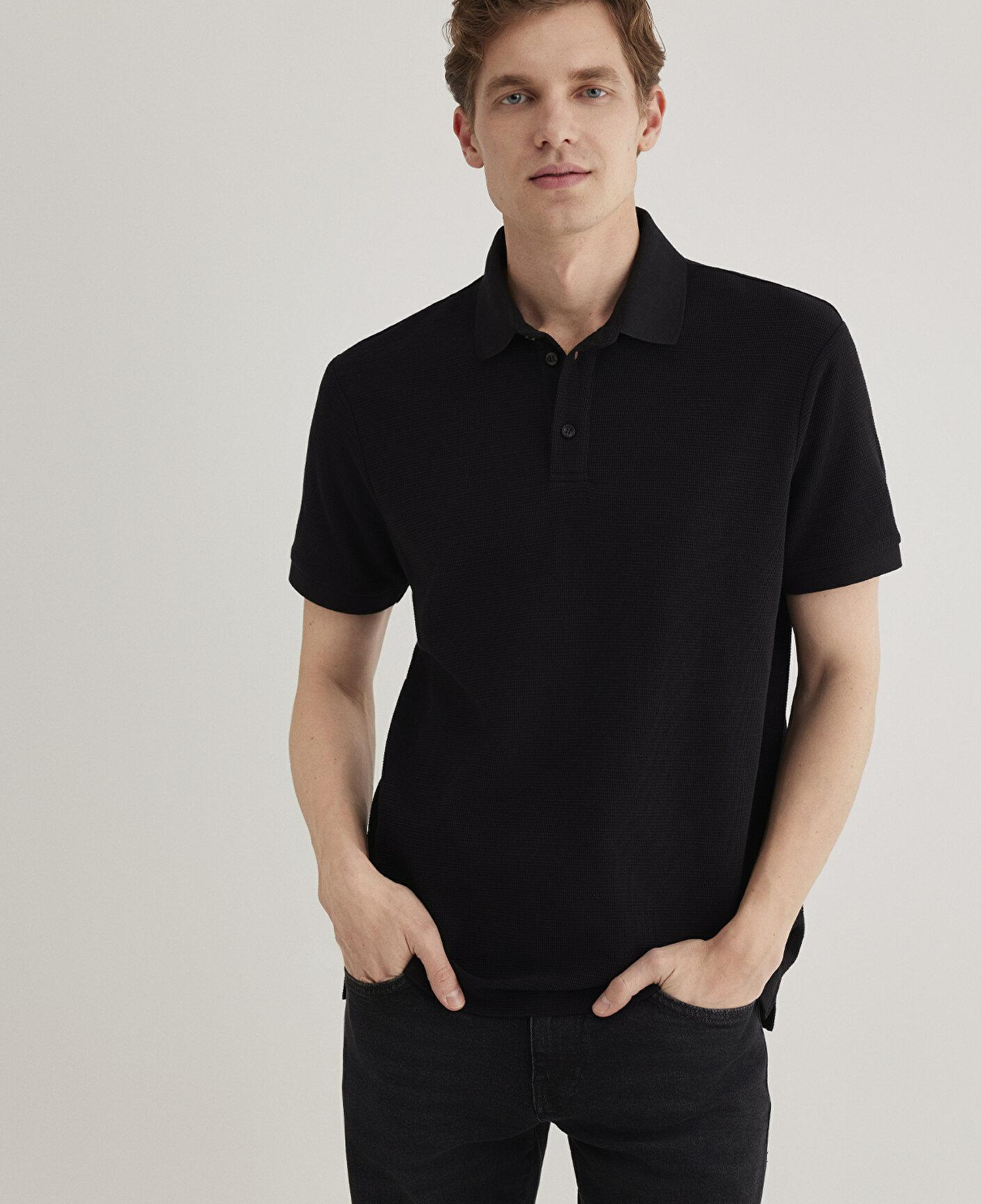 Mavi Siyah Polo Tişört Slim Fit / Dar Kesim 0612521-900