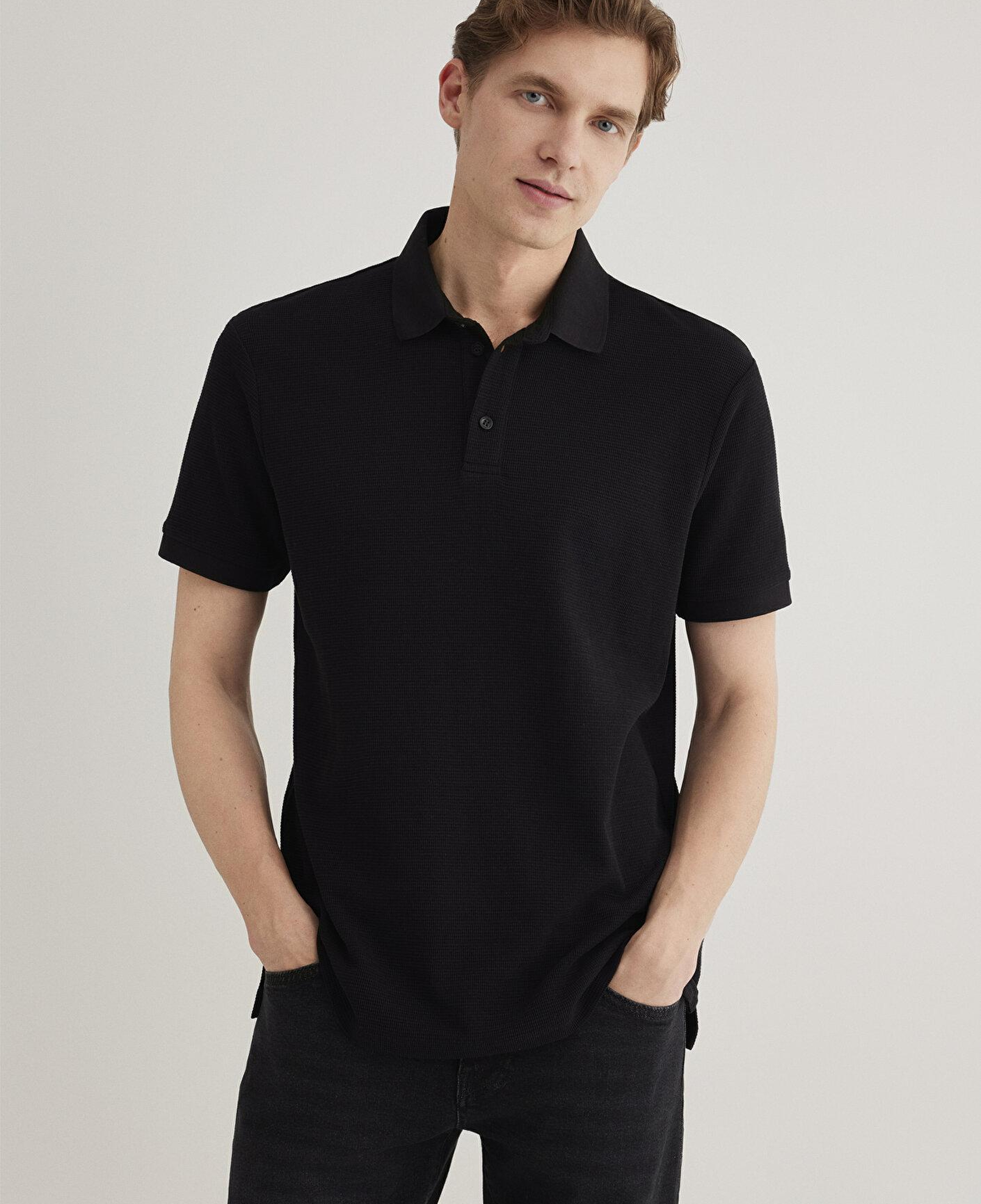 Mavi Siyah Polo Tişört Slim Fit / Dar Kesim 0612521-900