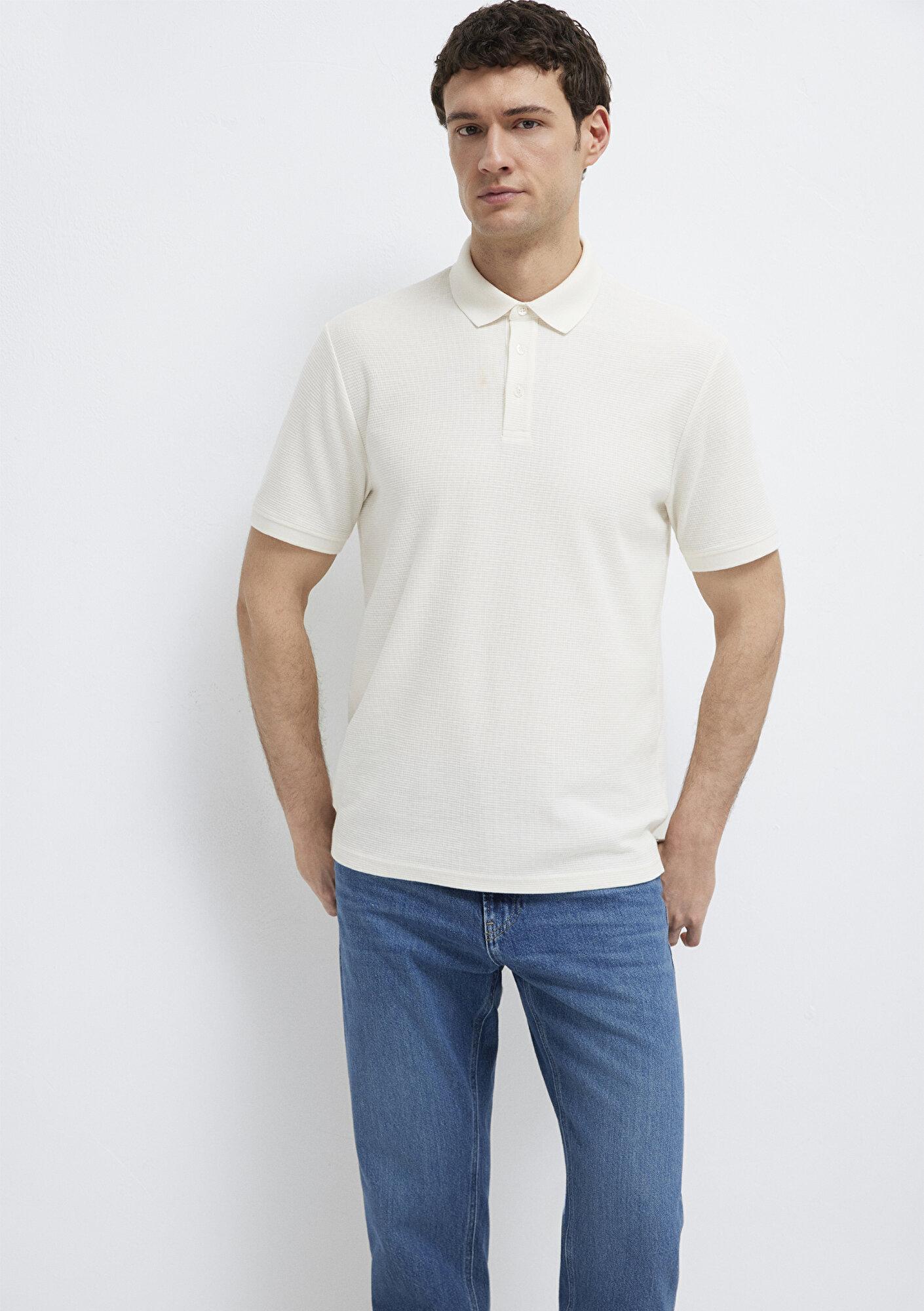 Mavi Ekru Polo Tişört Slim Fit / Dar Kesim 0612521-70057