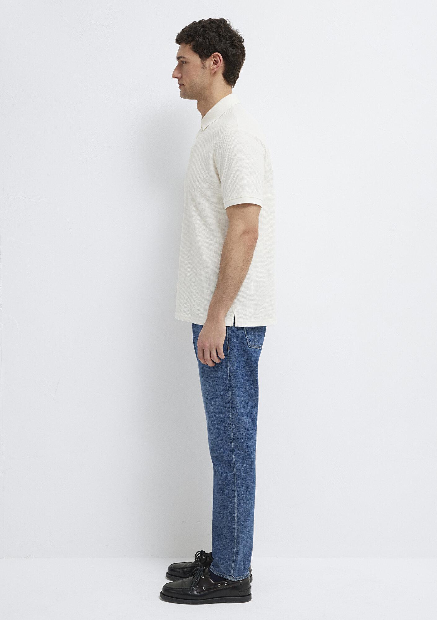 Mavi Ekru Polo Tişört Slim Fit / Dar Kesim 0612521-70057