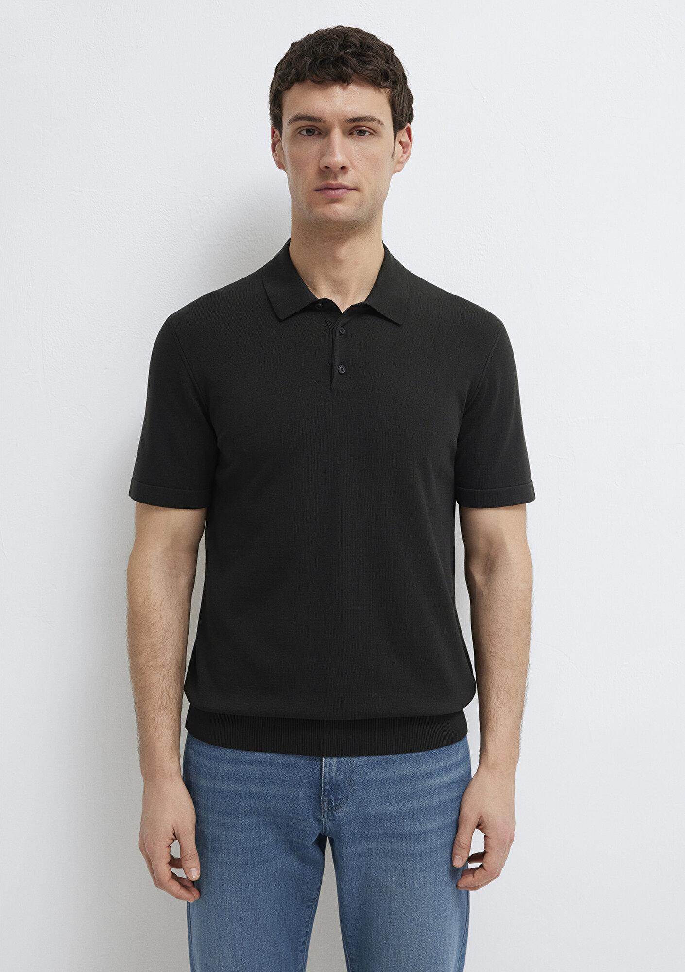 Mavi Mavi Black Siyah Triko Polo Fitted / Vücuda Oturan Kesim 0710249-900