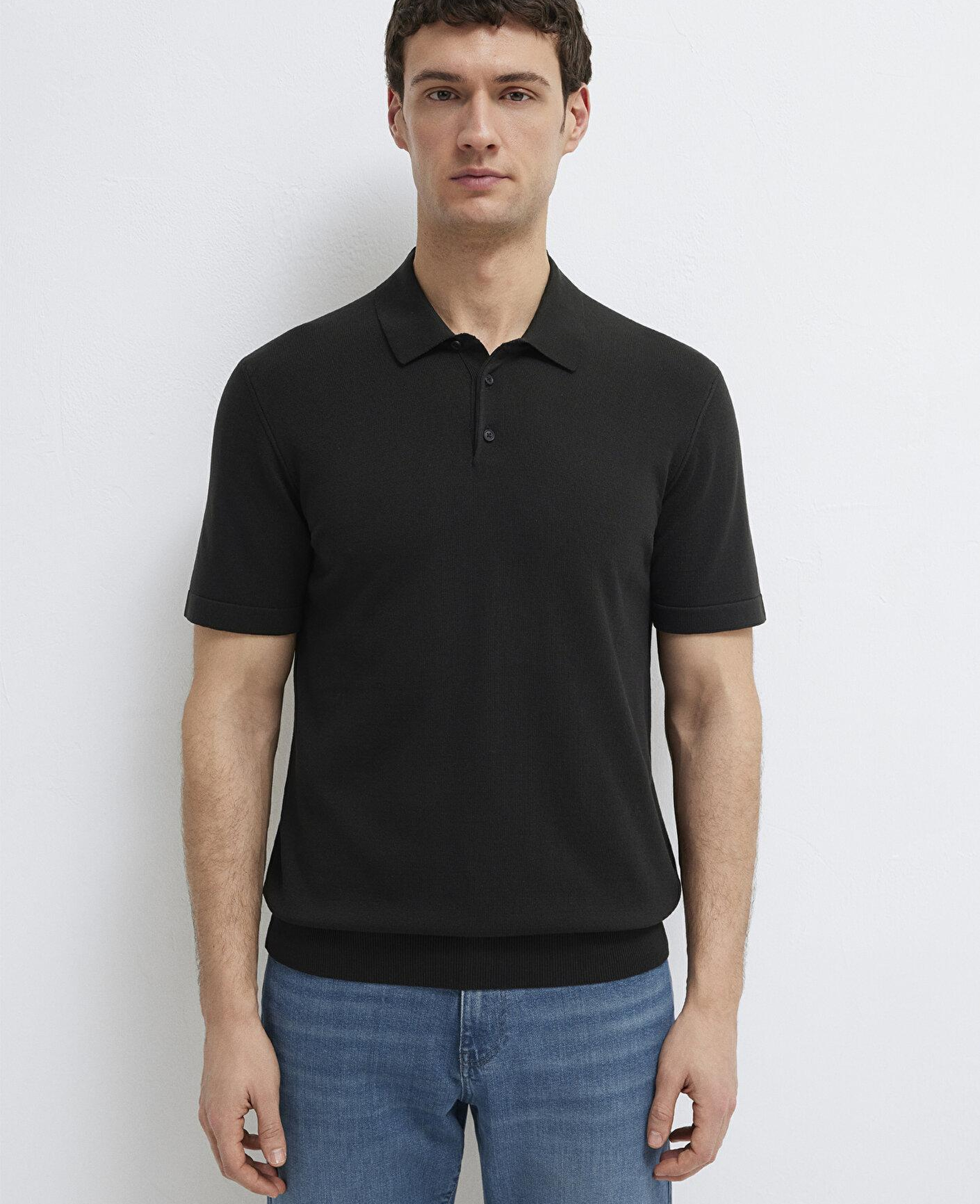 Mavi Mavi Black Siyah Triko Polo Fitted / Vücuda Oturan Kesim 0710249-900