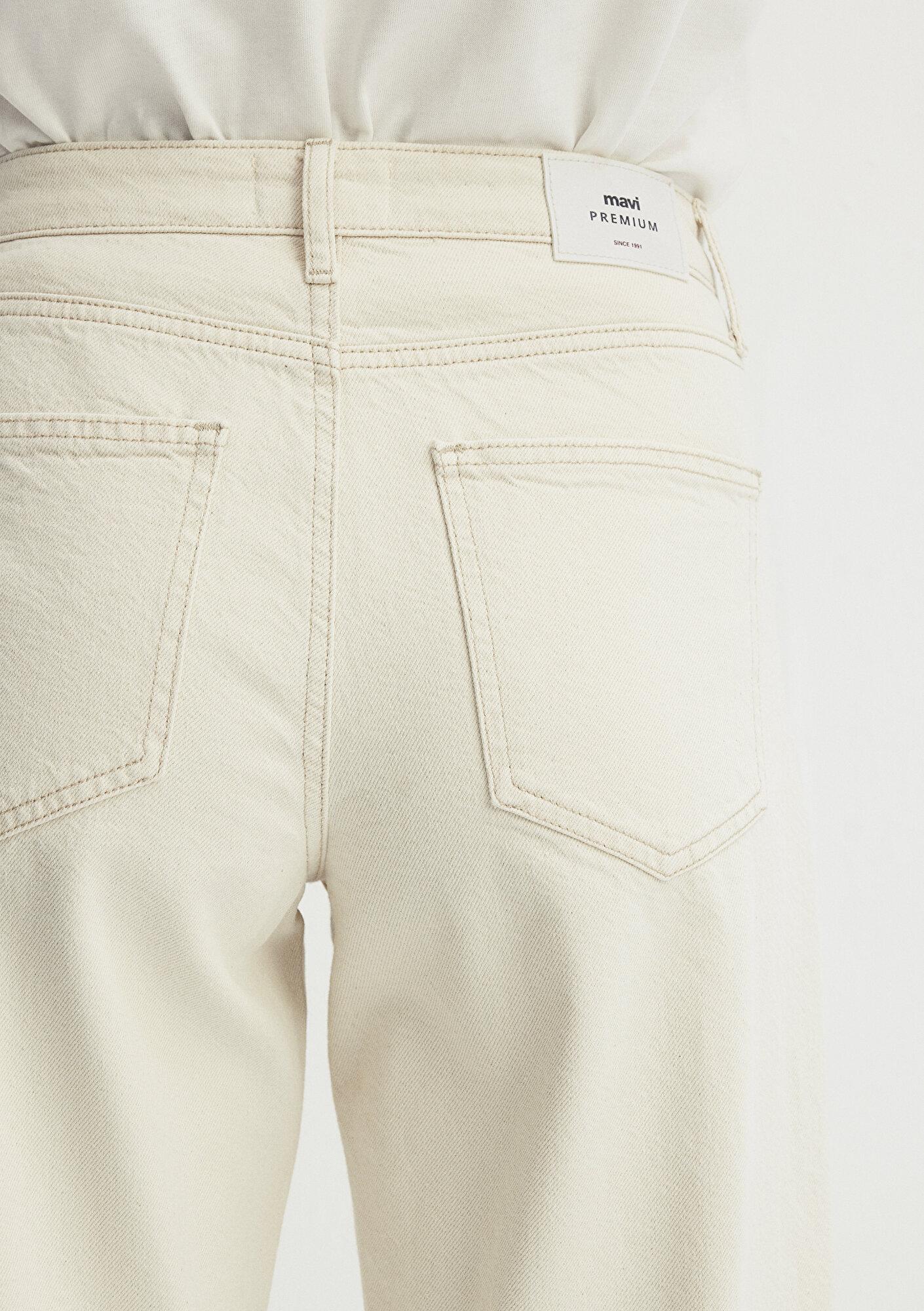 Mavi Leila Mavi Premium Krem Jean Pantolon 1010600-87058