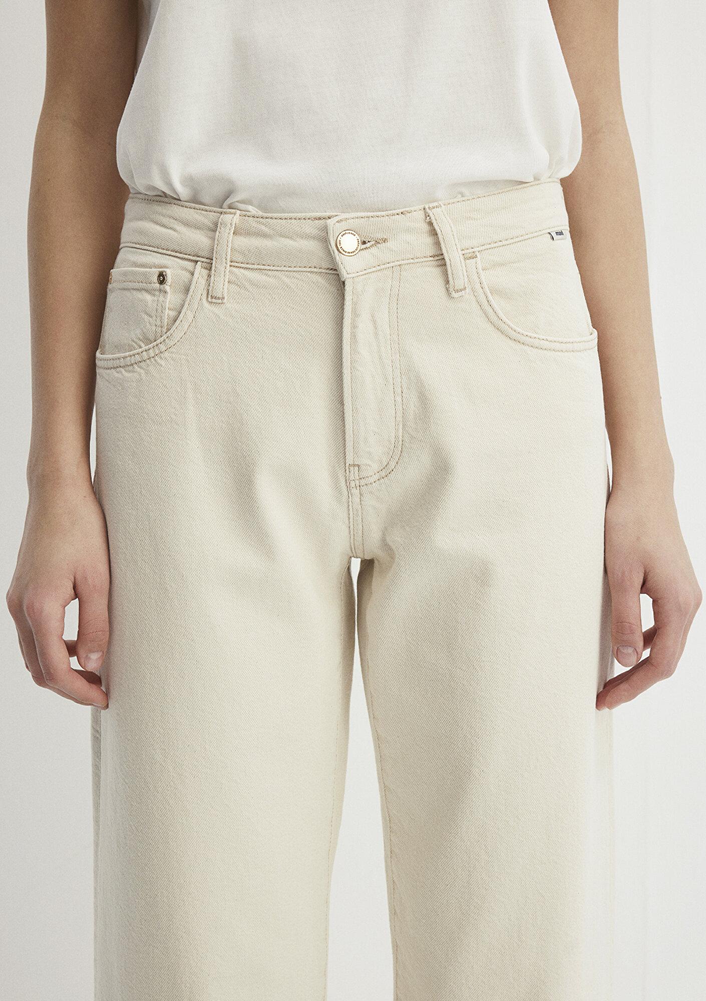 Mavi Leila Mavi Premium Krem Jean Pantolon 1010600-87058