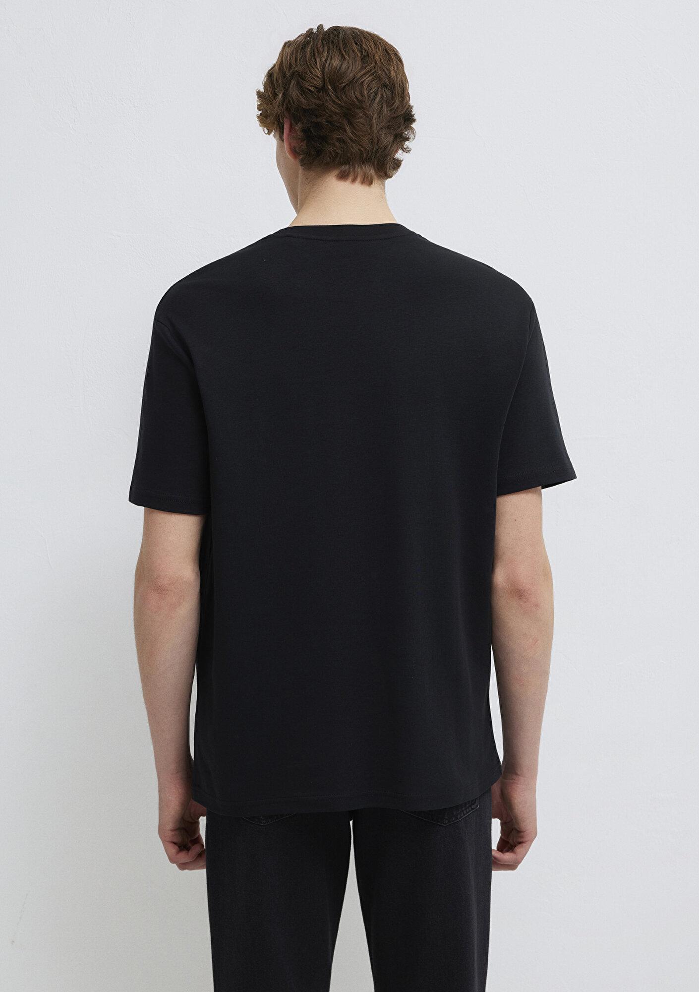 Mavi Mavi Pro Logo Baskılı Siyah Tişört Loose Fit / Bol Rahat Kesim 0612189-900
