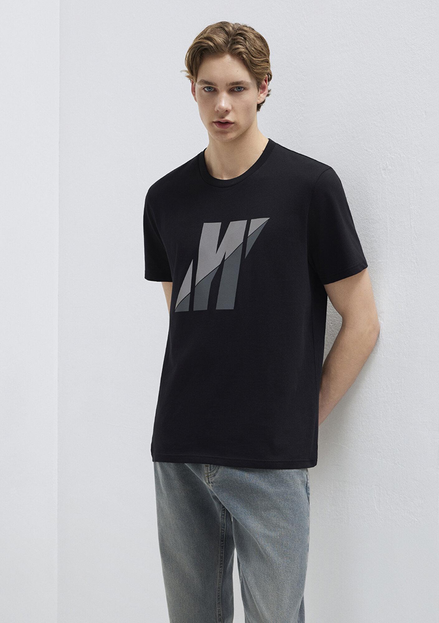 Mavi Mavi Pro Logo Baskılı Siyah Tişört Regular Fit / Normal Kesim 0612174-900