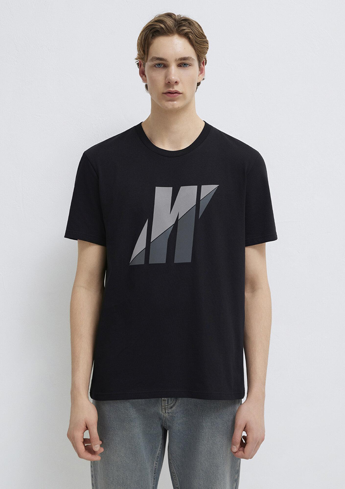 Mavi Mavi Pro Logo Baskılı Siyah Tişört Regular Fit / Normal Kesim 0612174-900