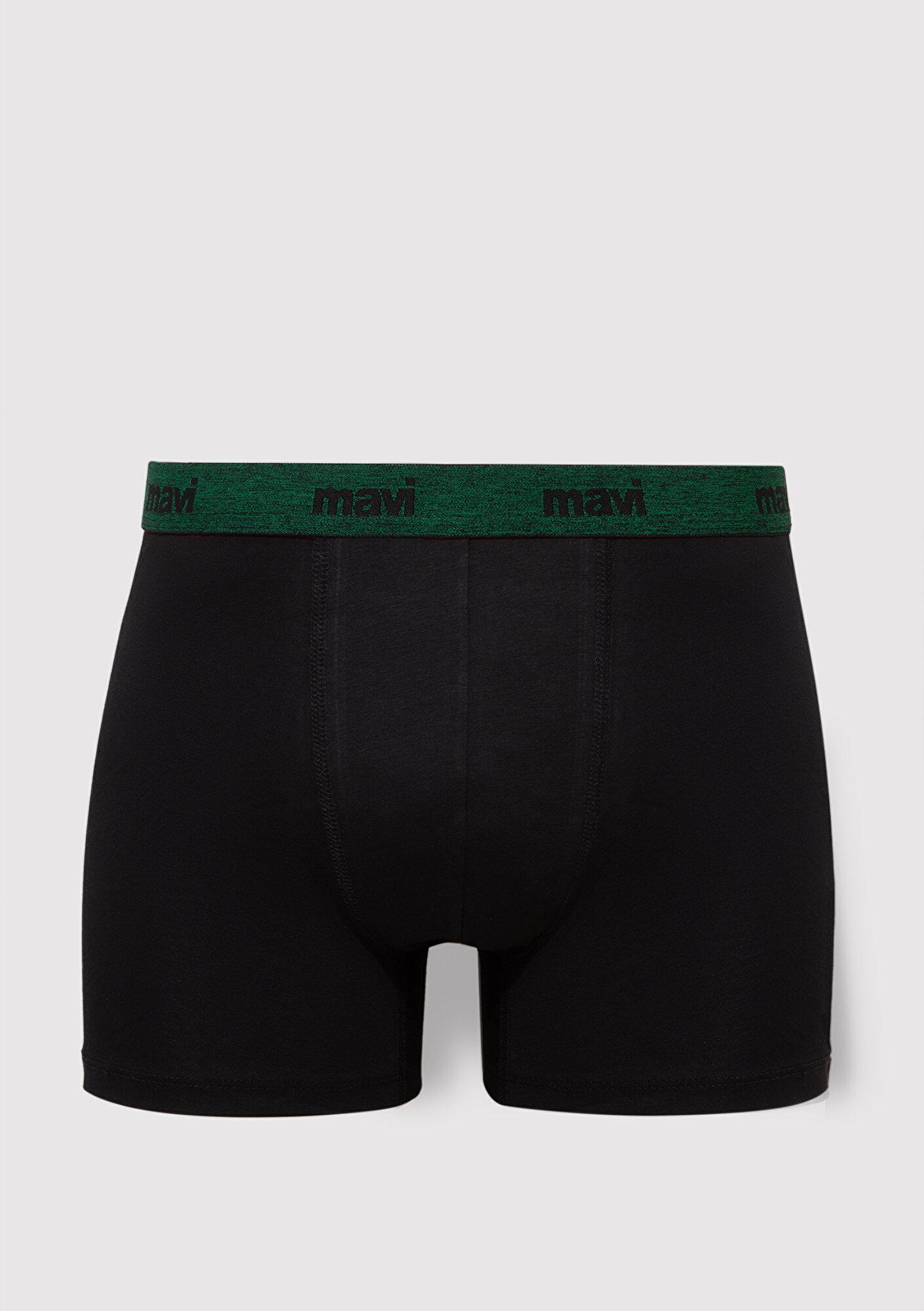 Mavi 3lü Siyah Basic Boxer 0911408-85585
