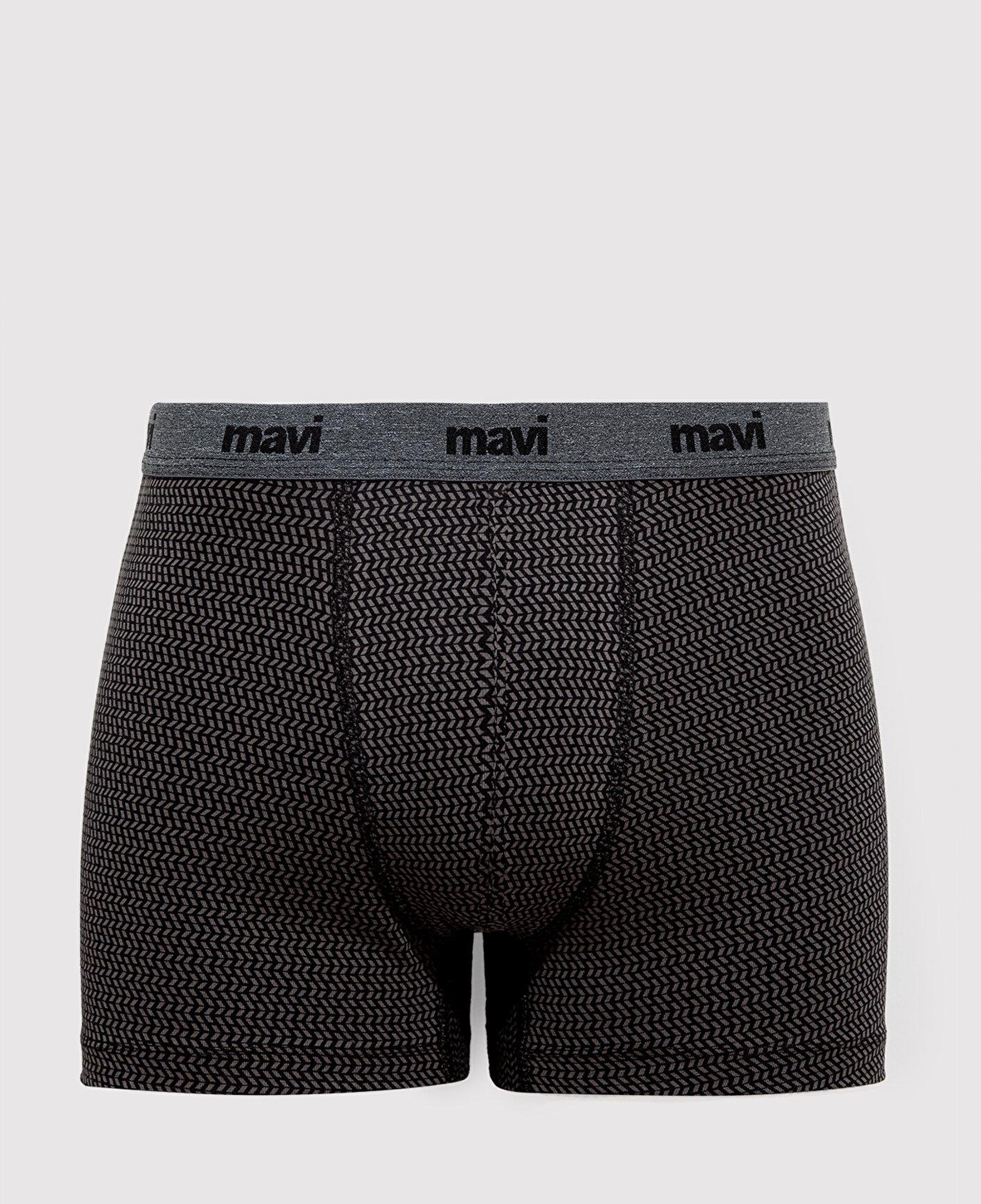 Mavi Geometrik Desenli Antrasit Boxer 092083-900