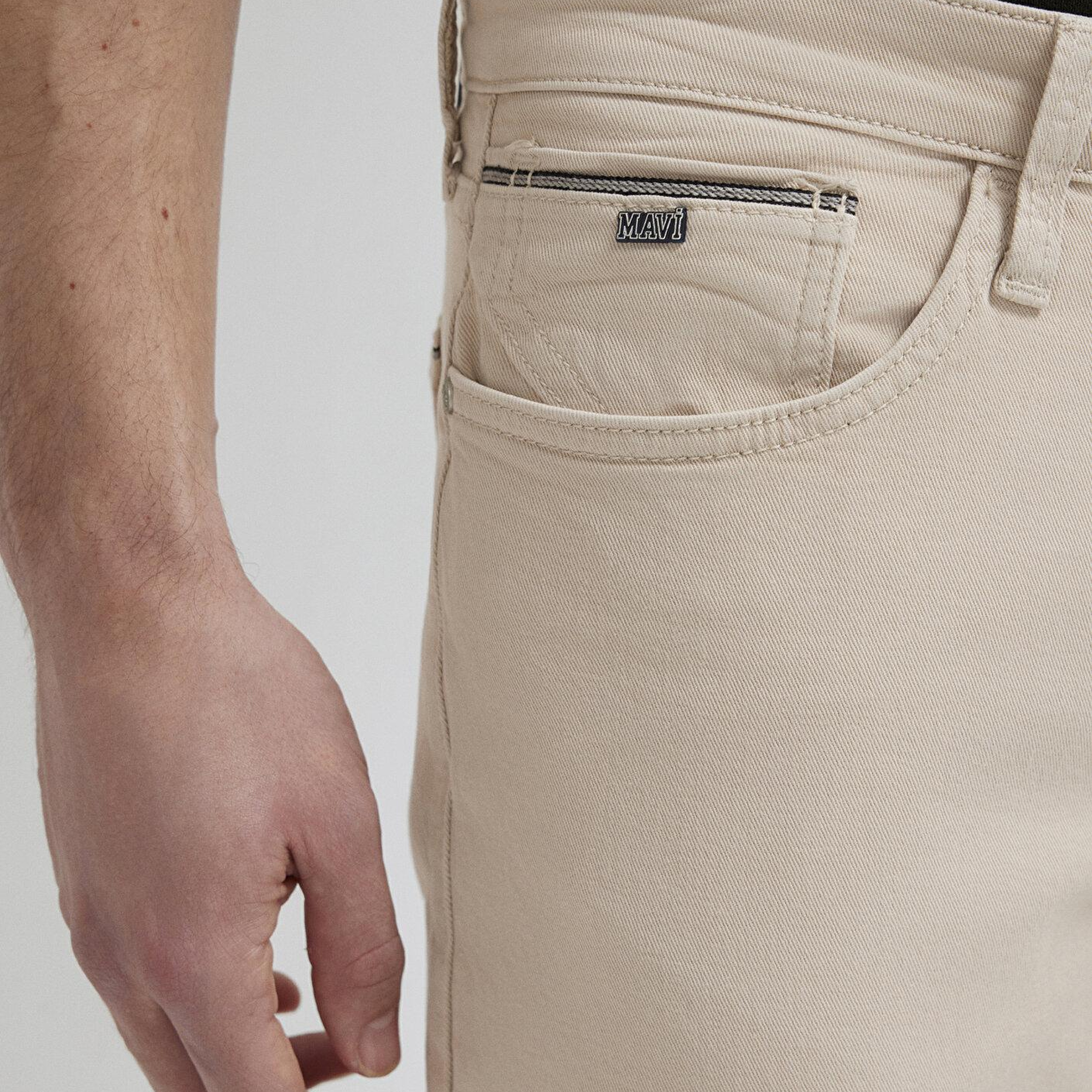 Mavi Marcus Mavi Black Bej Gabardin Pantolon 00351A2795