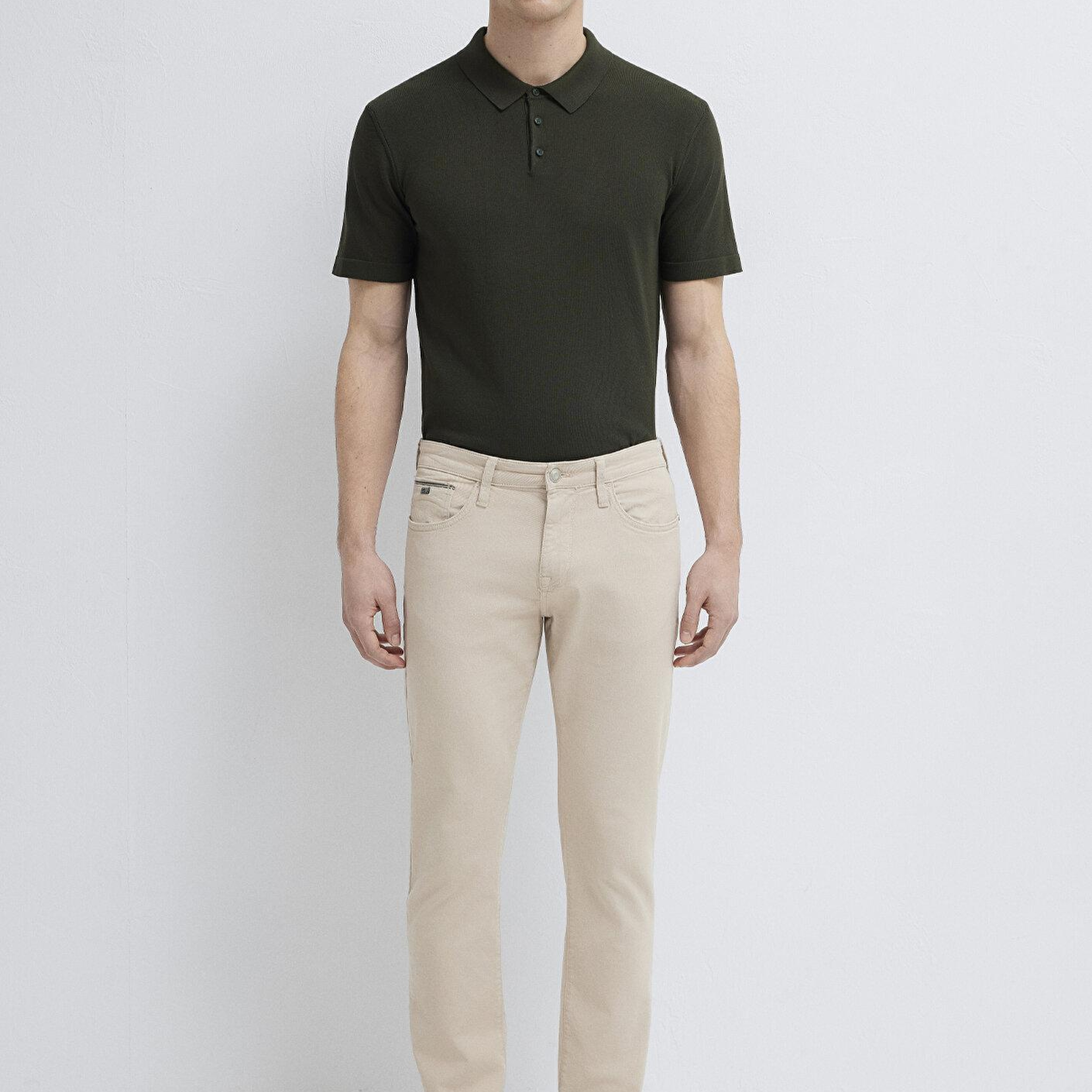 Mavi Marcus Mavi Black Bej Gabardin Pantolon 00351A2795