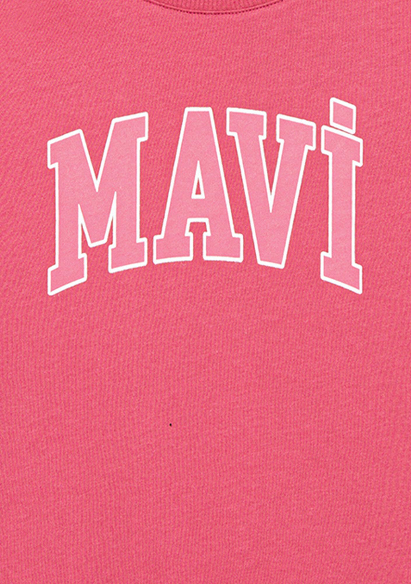 Mavi Mavi Logo Baskılı Pembe Tişört Regular Fit / Normal Kesim 7610109-71088