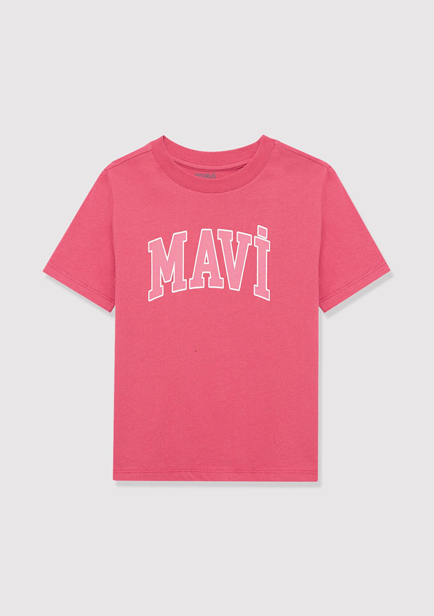 Mavi Mavi Logo Baskılı Pembe Tişört Regular Fit / Normal Kesim 7610109-71088