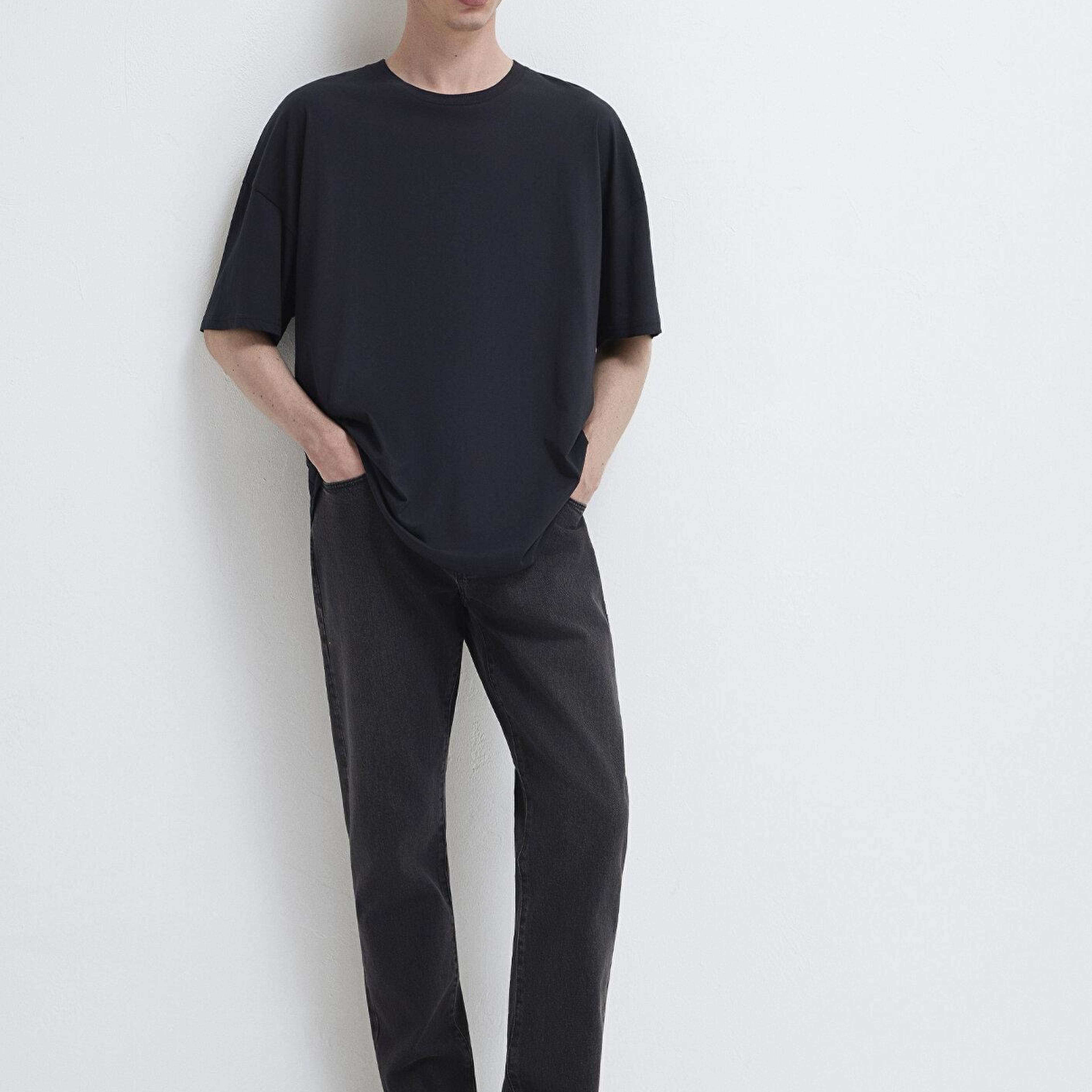 Mavi 2li Oversize Basic Tişört Oversize / Geniş Kesim 0612162-620