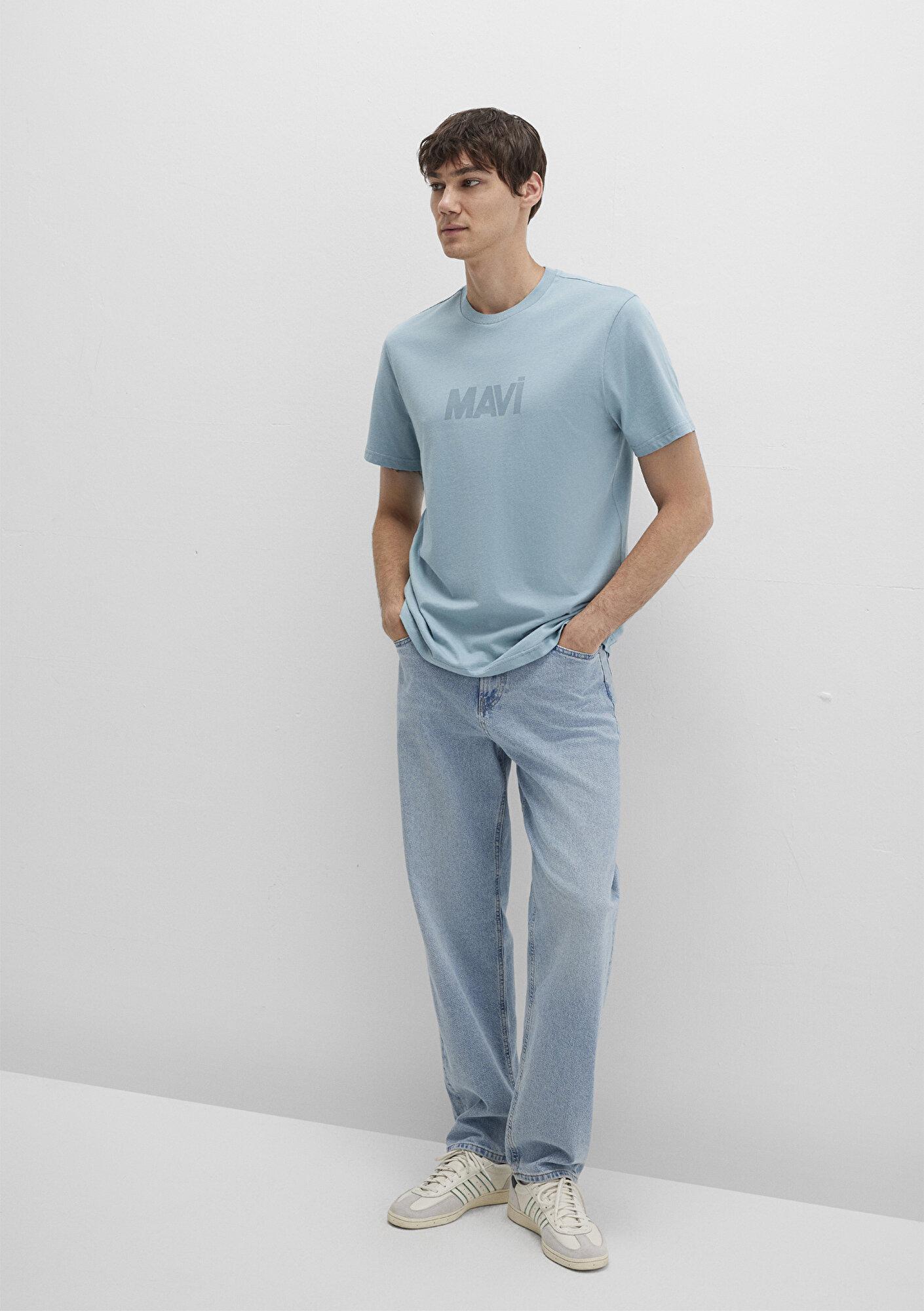 Mavi Mavi Logo Baskılı Yeşil Tişört Regular Fit / Normal Kesim 0612896-70838