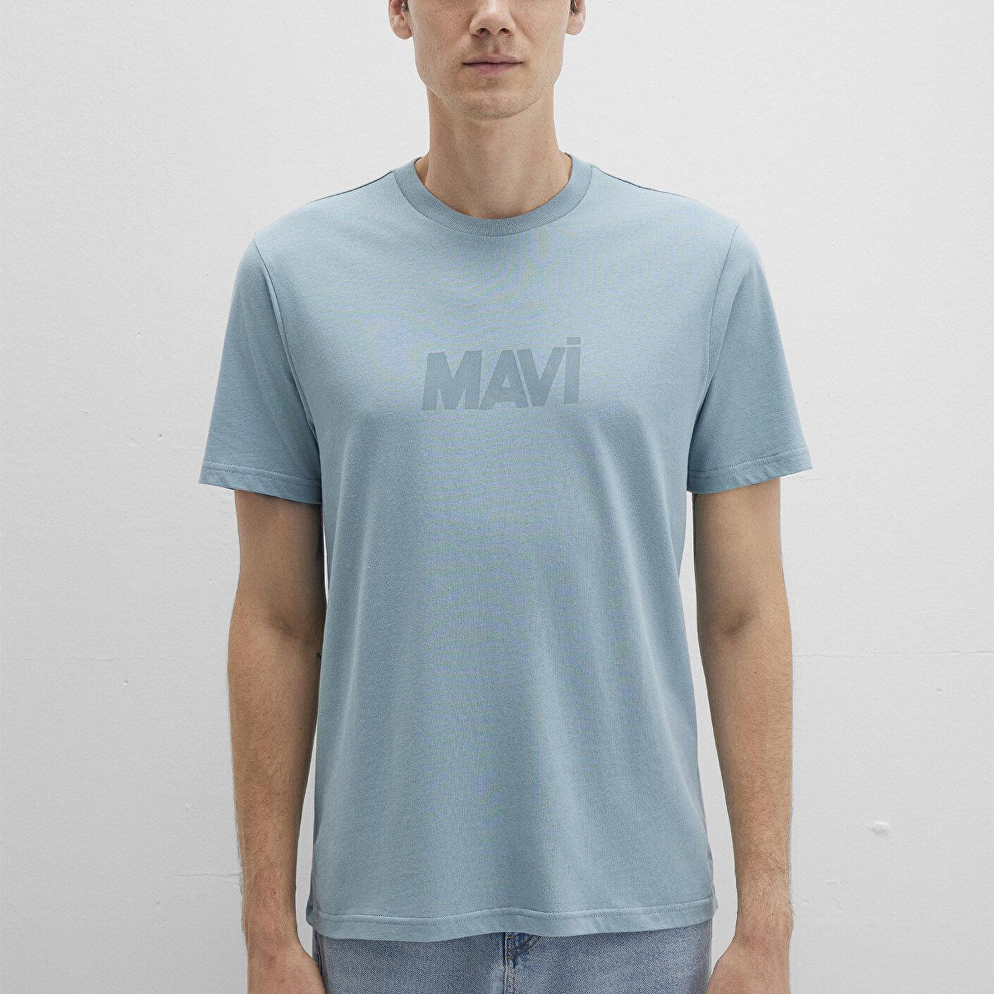 Mavi Mavi Logo Baskılı Yeşil Tişört Regular Fit / Normal Kesim 0612896-70838