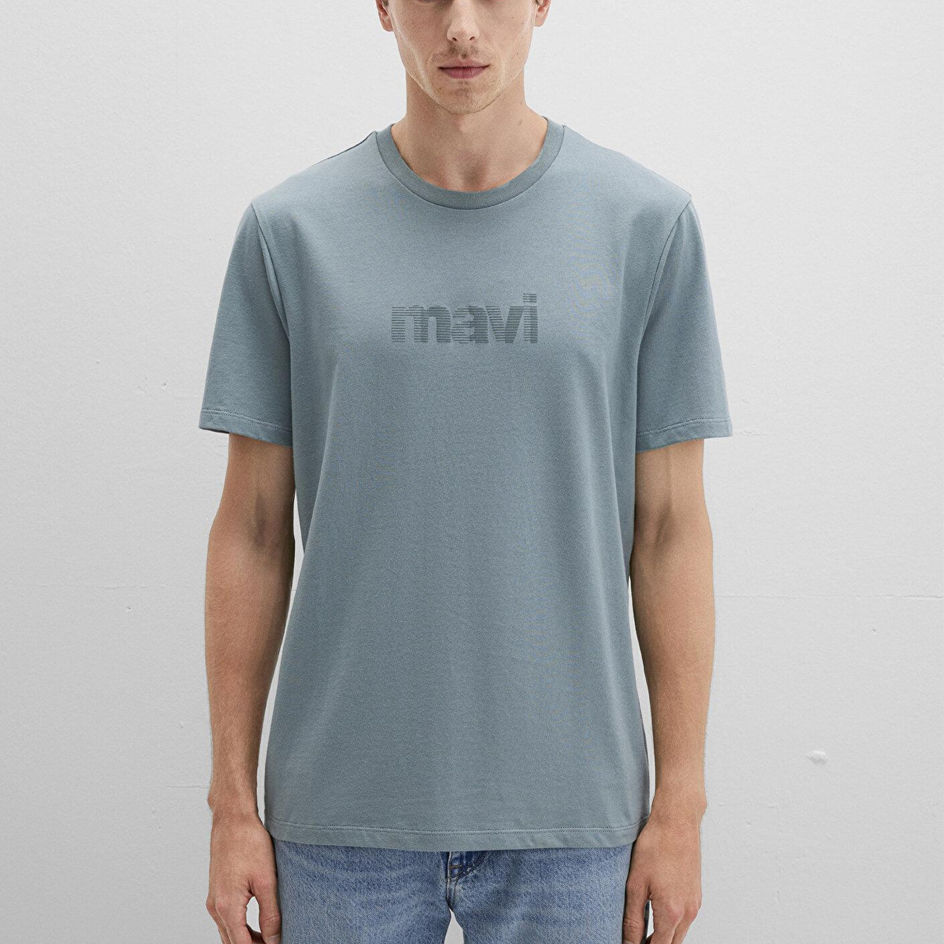 Mavi Mavi Logo Baskılı Yeşil Tişört Regular Fit / Normal Kesim 0612936-70118