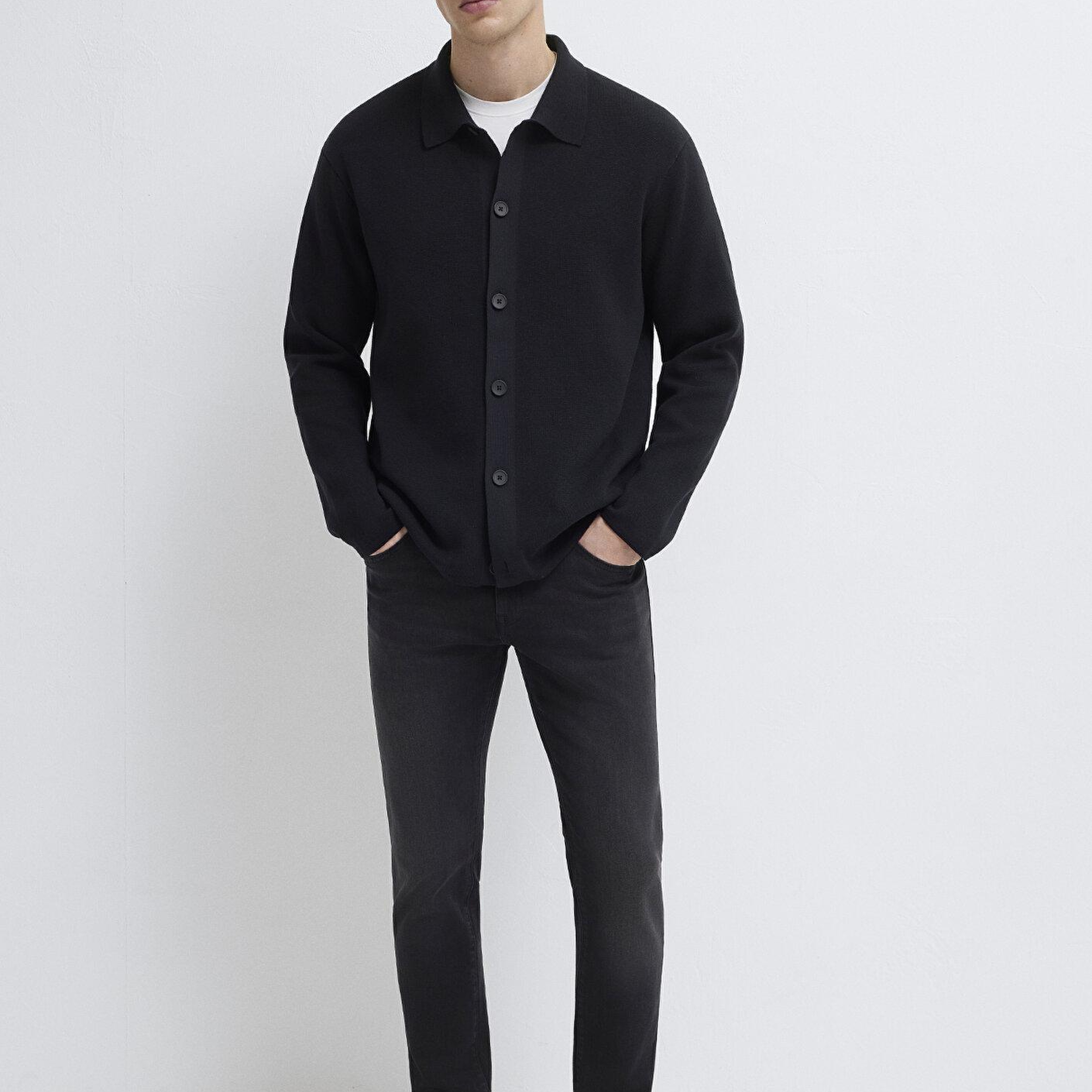 Mavi Mavi Black Siyah Hırka Regular Fit / Normal Kesim 0710393-900