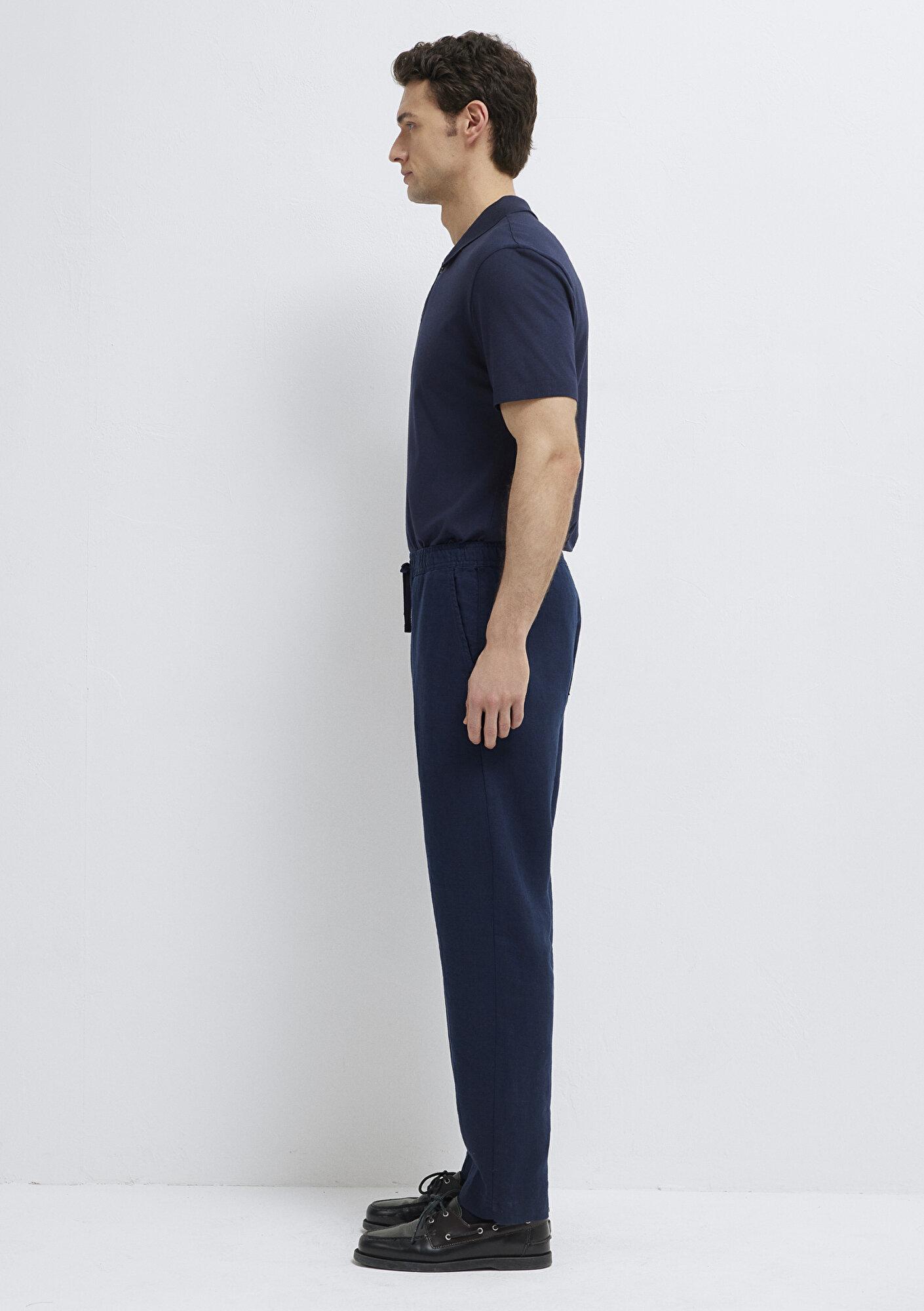 Mavi Lacivert Keten Pantolon 0010577-80872