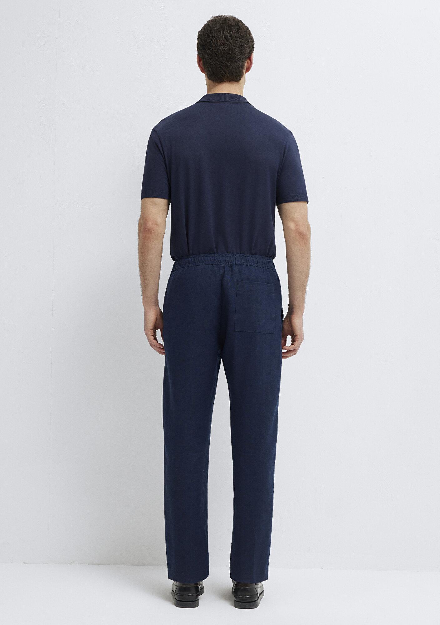 Mavi Lacivert Keten Pantolon 0010577-80872