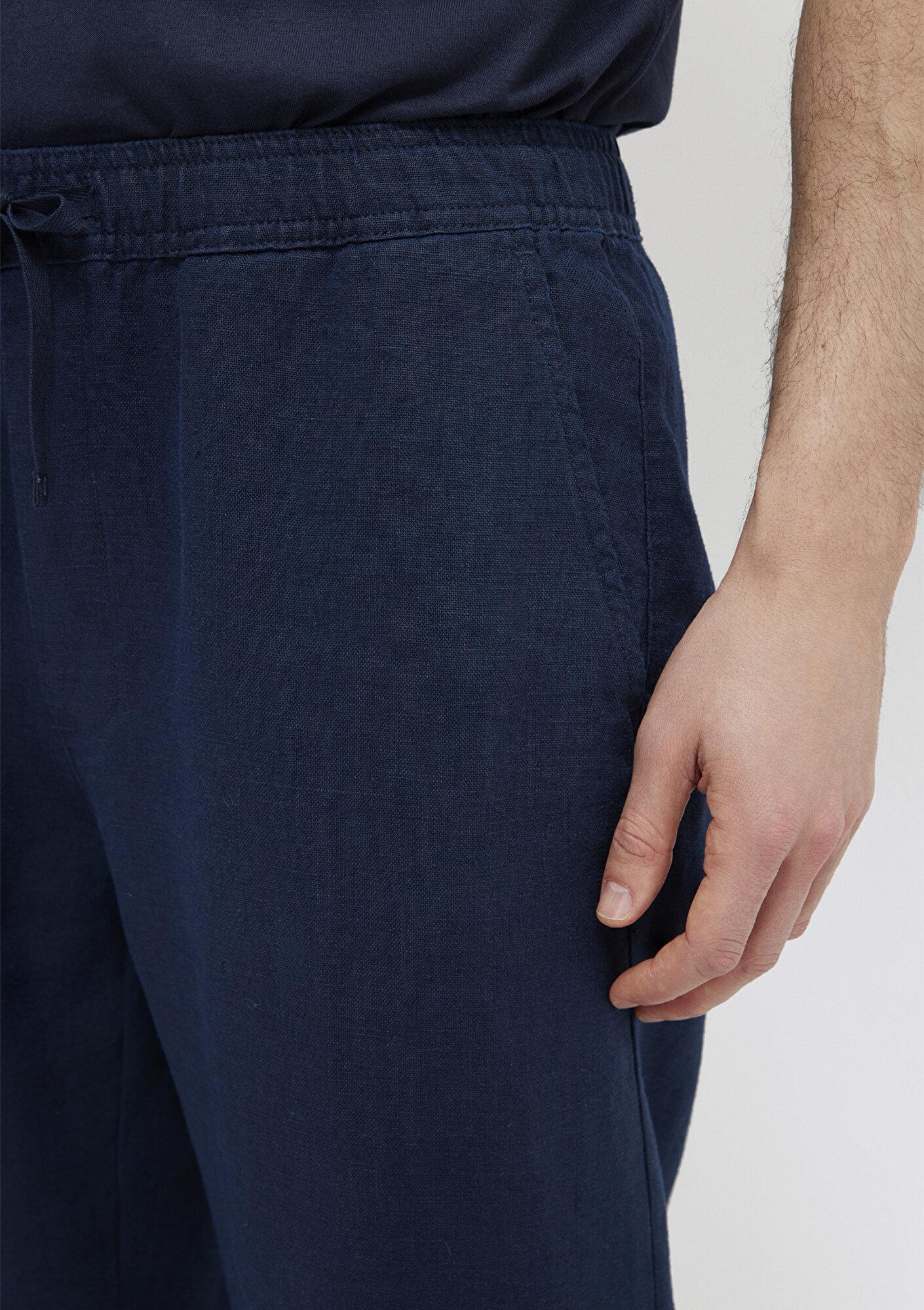 Mavi Lacivert Keten Pantolon 0010577-80872