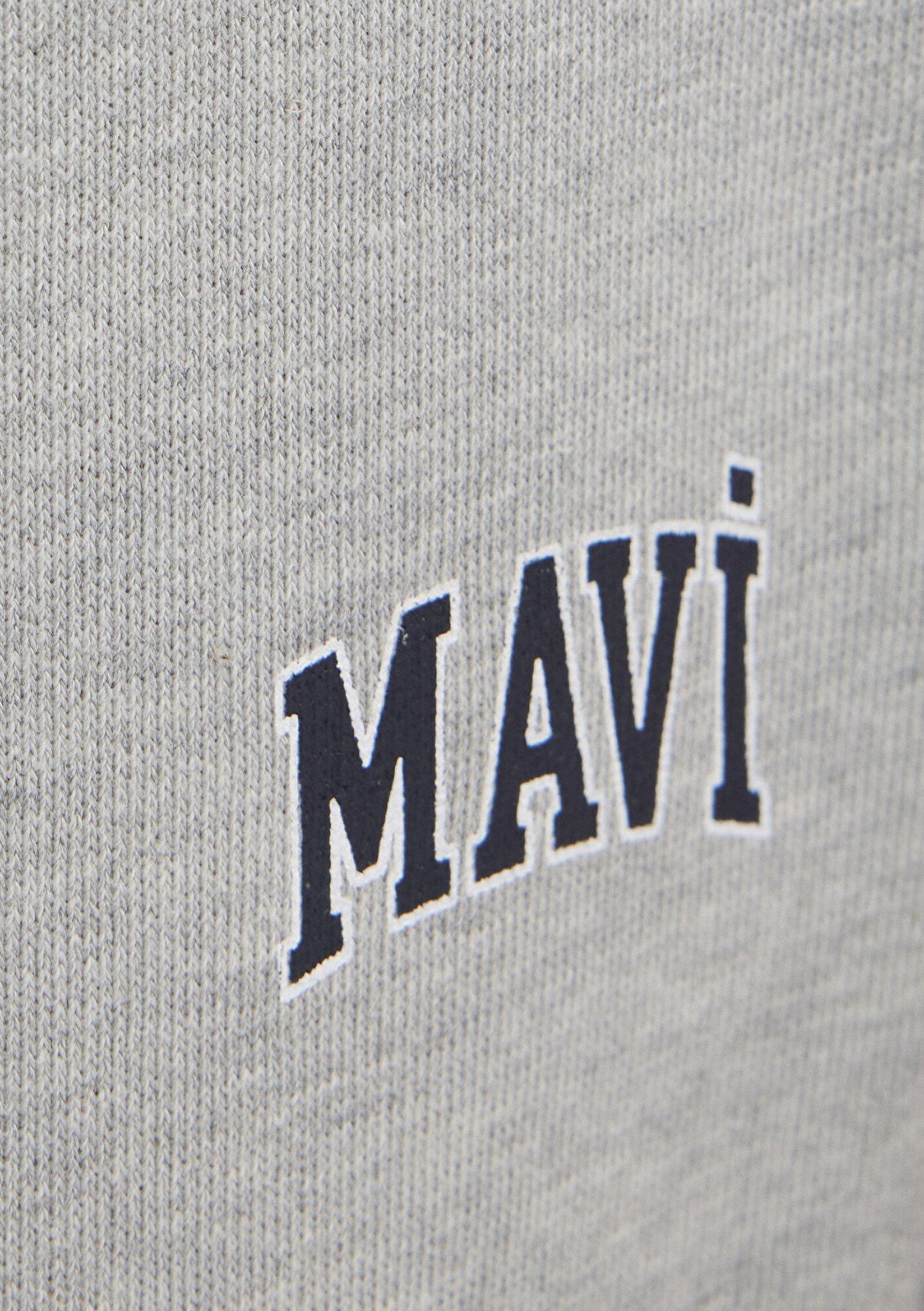 Mavi Mavi Logo Baskılı Gri Şort 0410224-80018