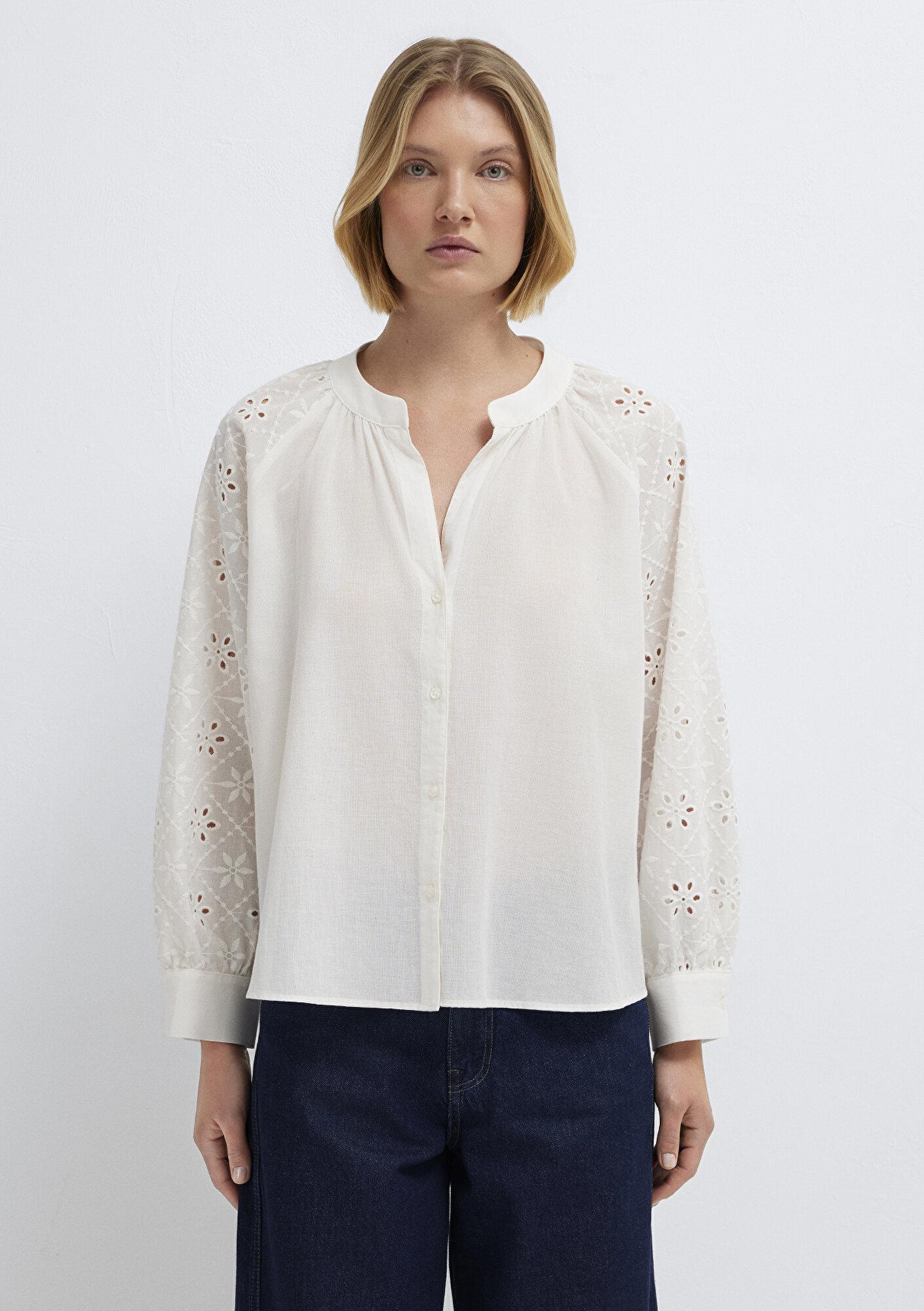 Mavi Beyaz Gömlek Loose Fit / Bol Rahat Kesim 1211346-620