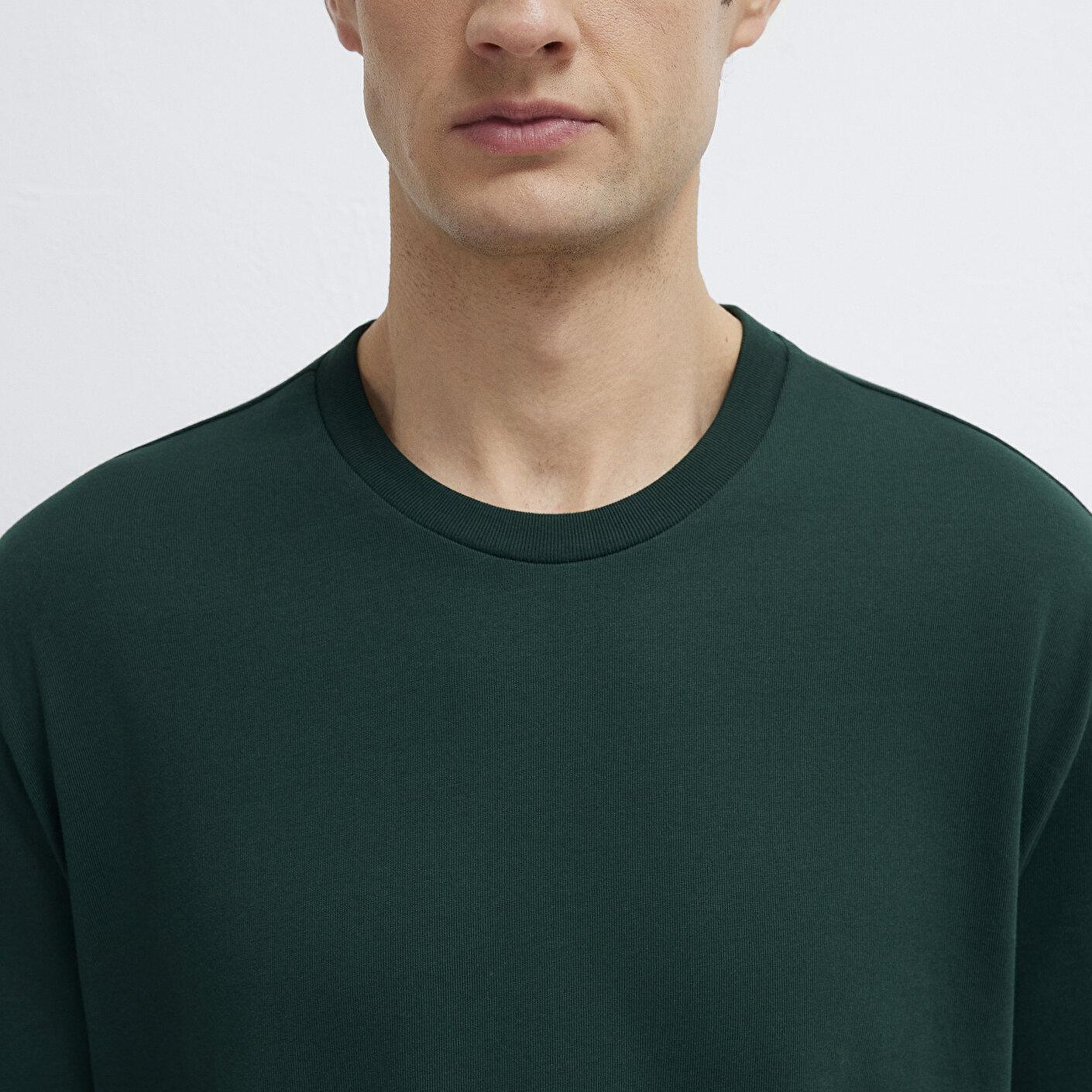 Mavi Yeşil Basic Tişört Loose Fit / Bol Rahat Kesim 0611924-85173