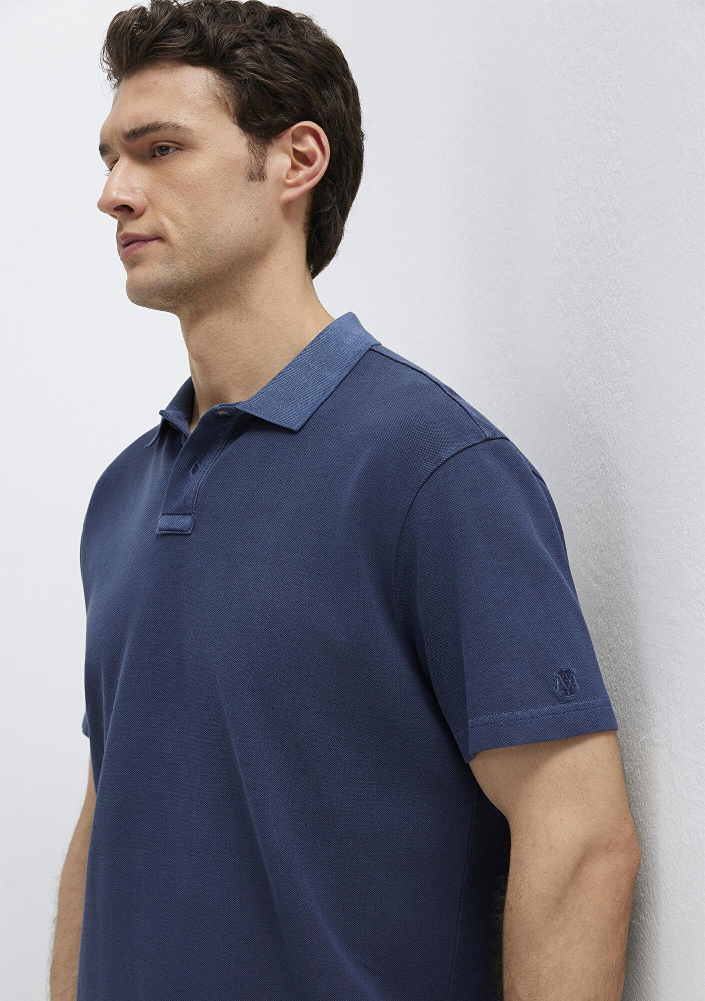 Mavi Lacivert Polo Tişört Loose Fit / Bol Rahat Kesim 0613311-70497