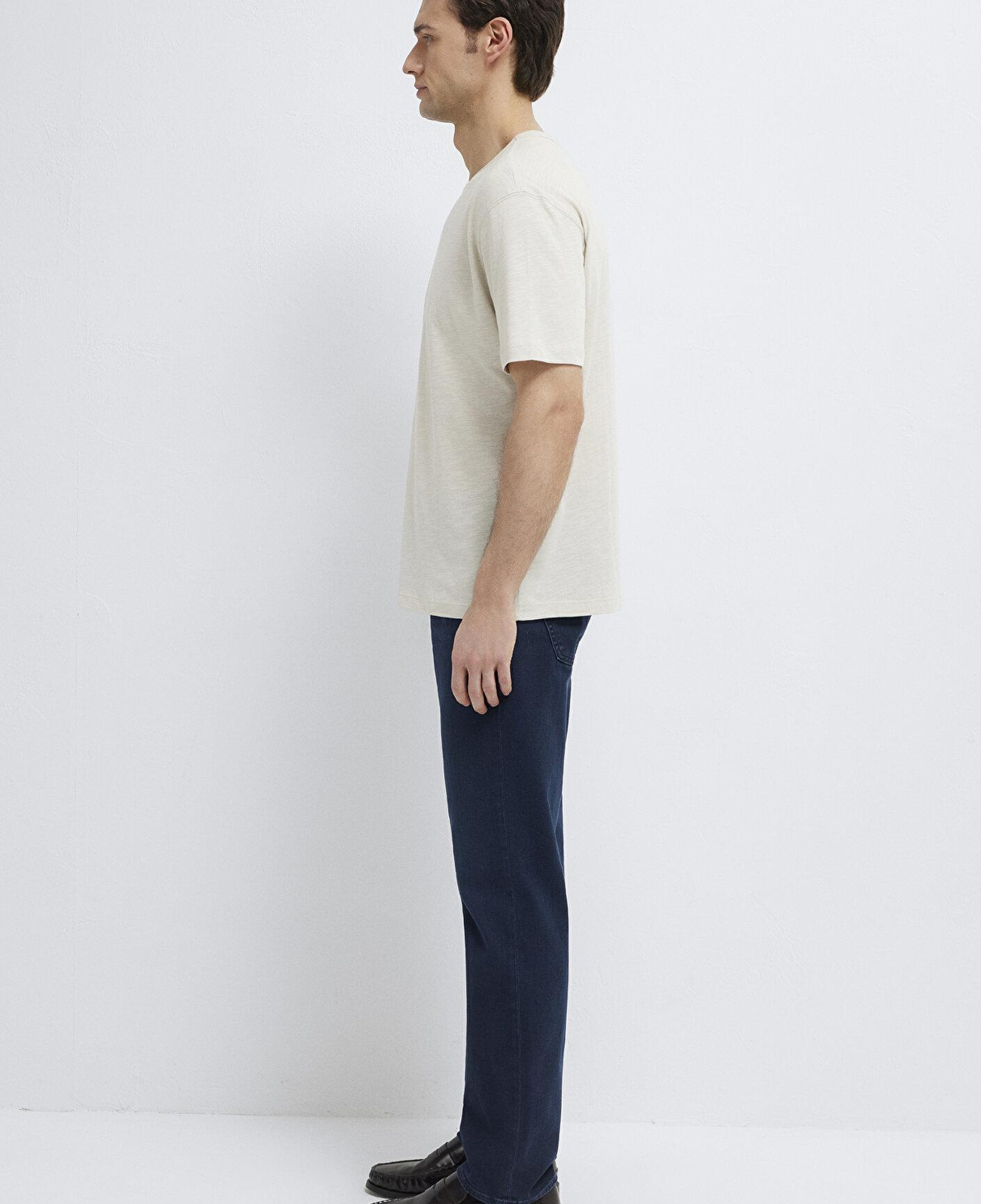 Mavi Bej Basic Tişört Loose Fit / Bol Rahat Kesim 0613460-70144