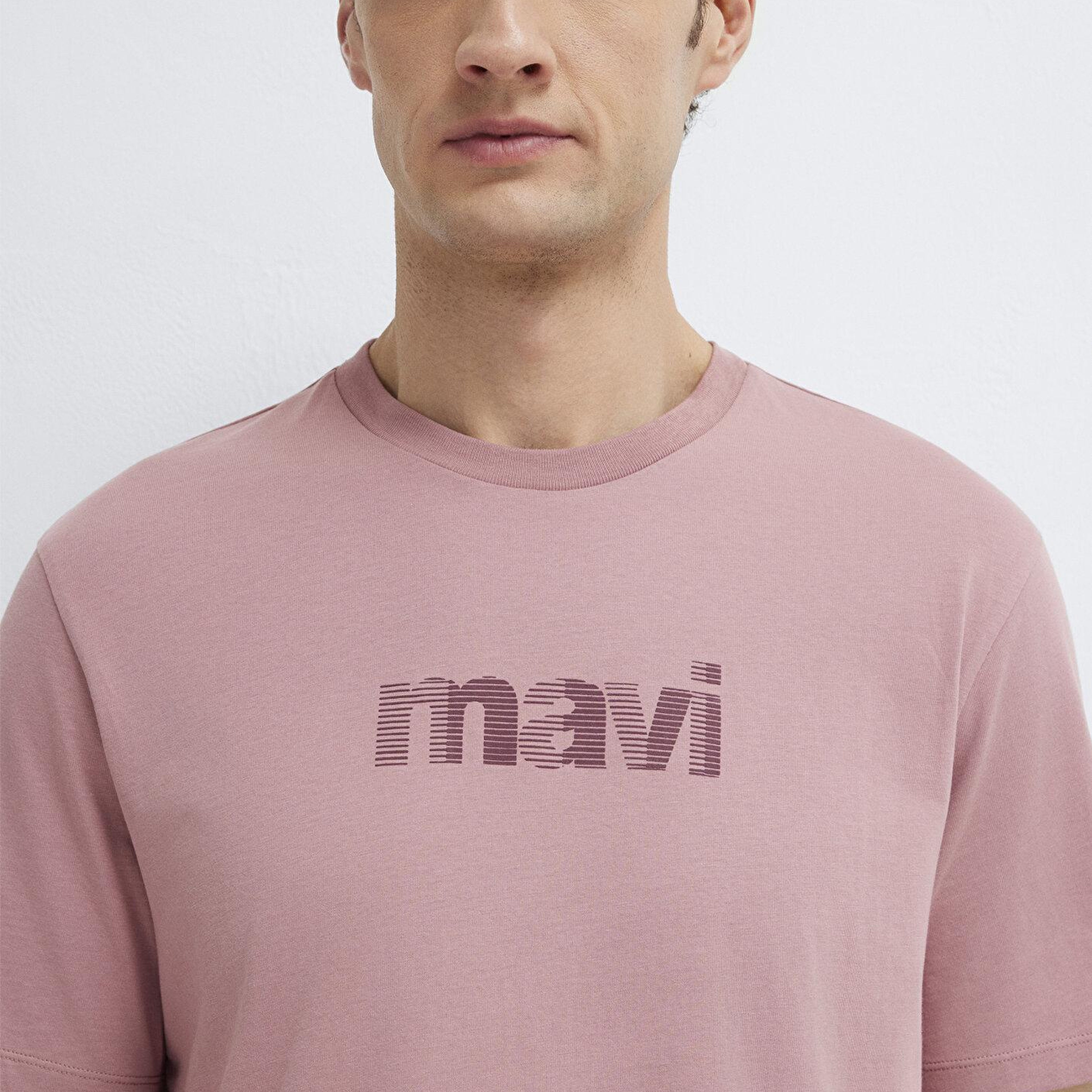 Mavi Mavi Logo Baskılı Pembe Tişört Regular Fit / Normal Kesim 0612936-70948