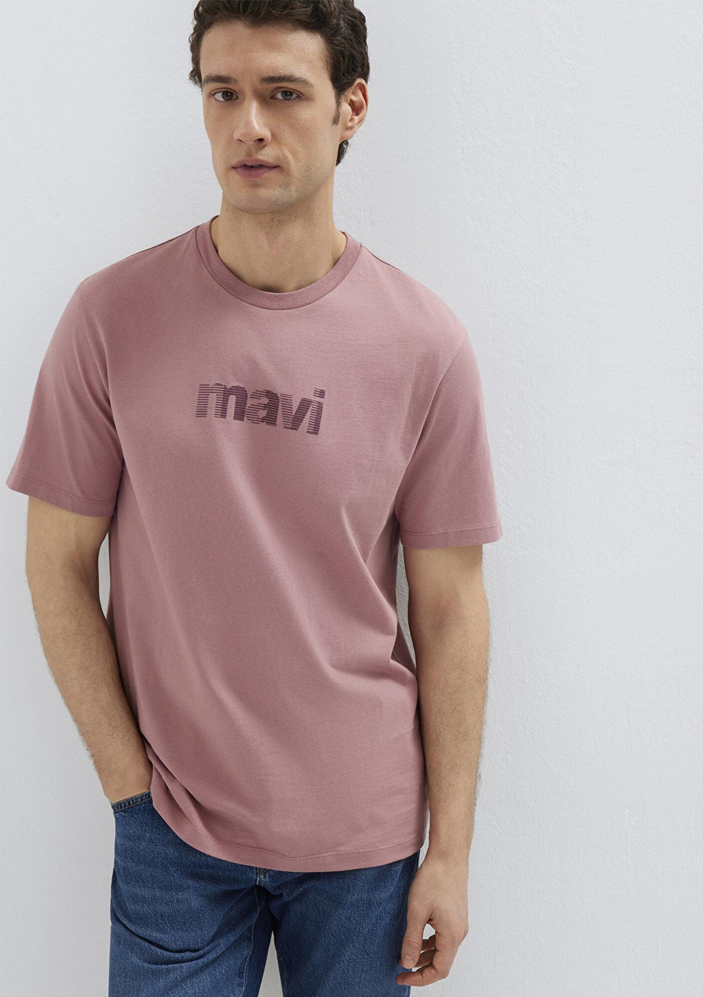 Mavi Mavi Logo Baskılı Pembe Tişört Regular Fit / Normal Kesim 0612936-70948