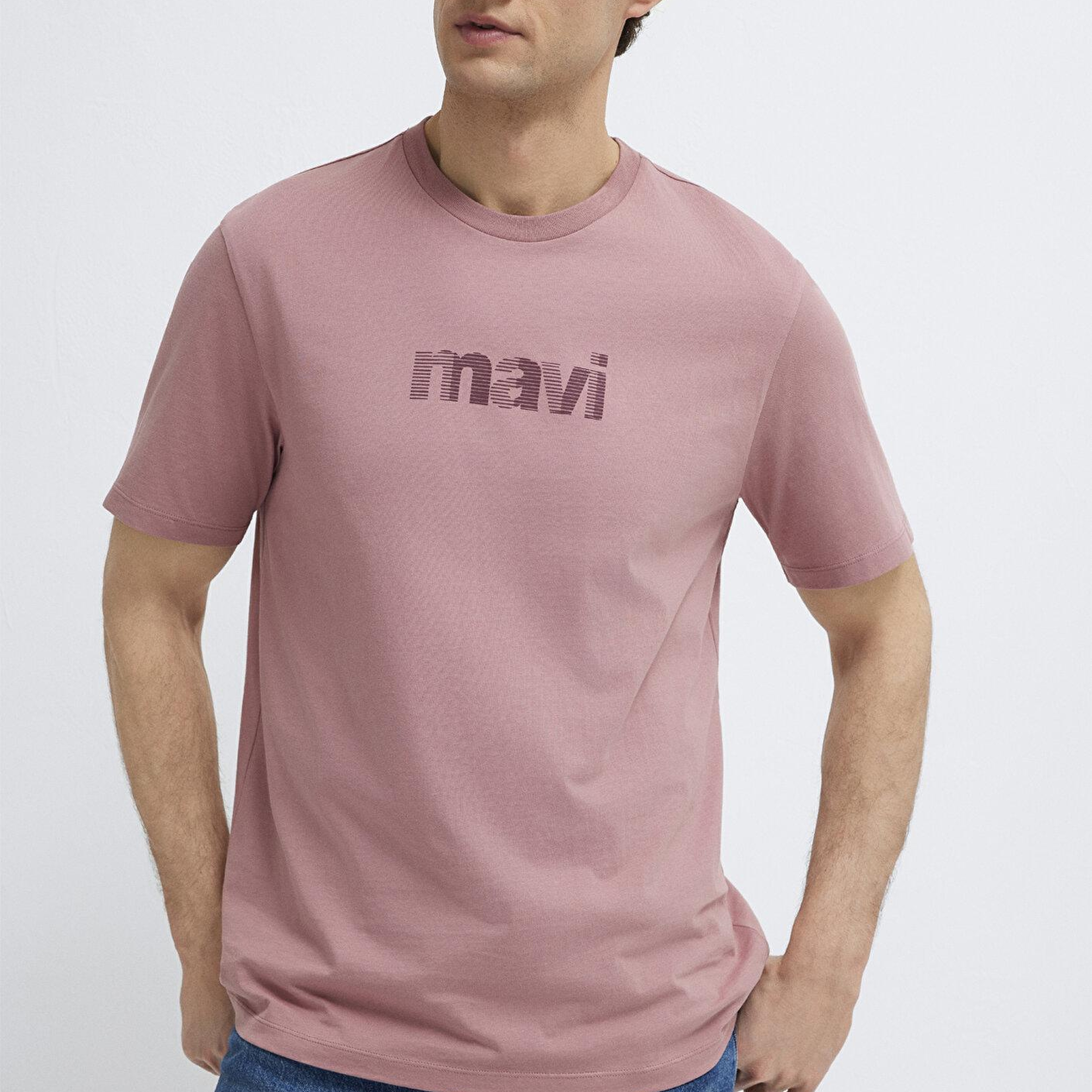 Mavi Mavi Logo Baskılı Pembe Tişört Regular Fit / Normal Kesim 0612936-70948