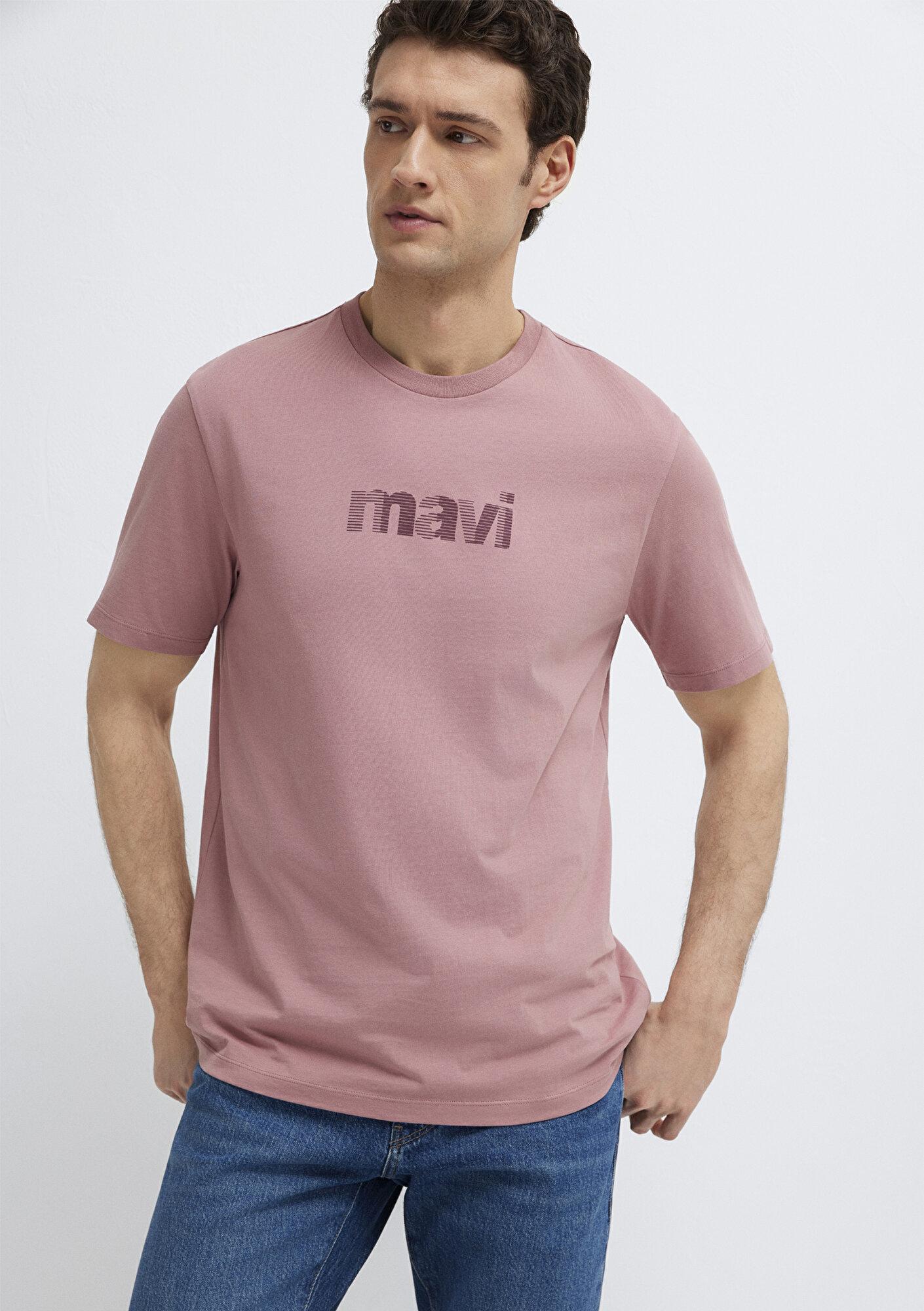 Mavi Mavi Logo Baskılı Pembe Tişört Regular Fit / Normal Kesim 0612936-70948