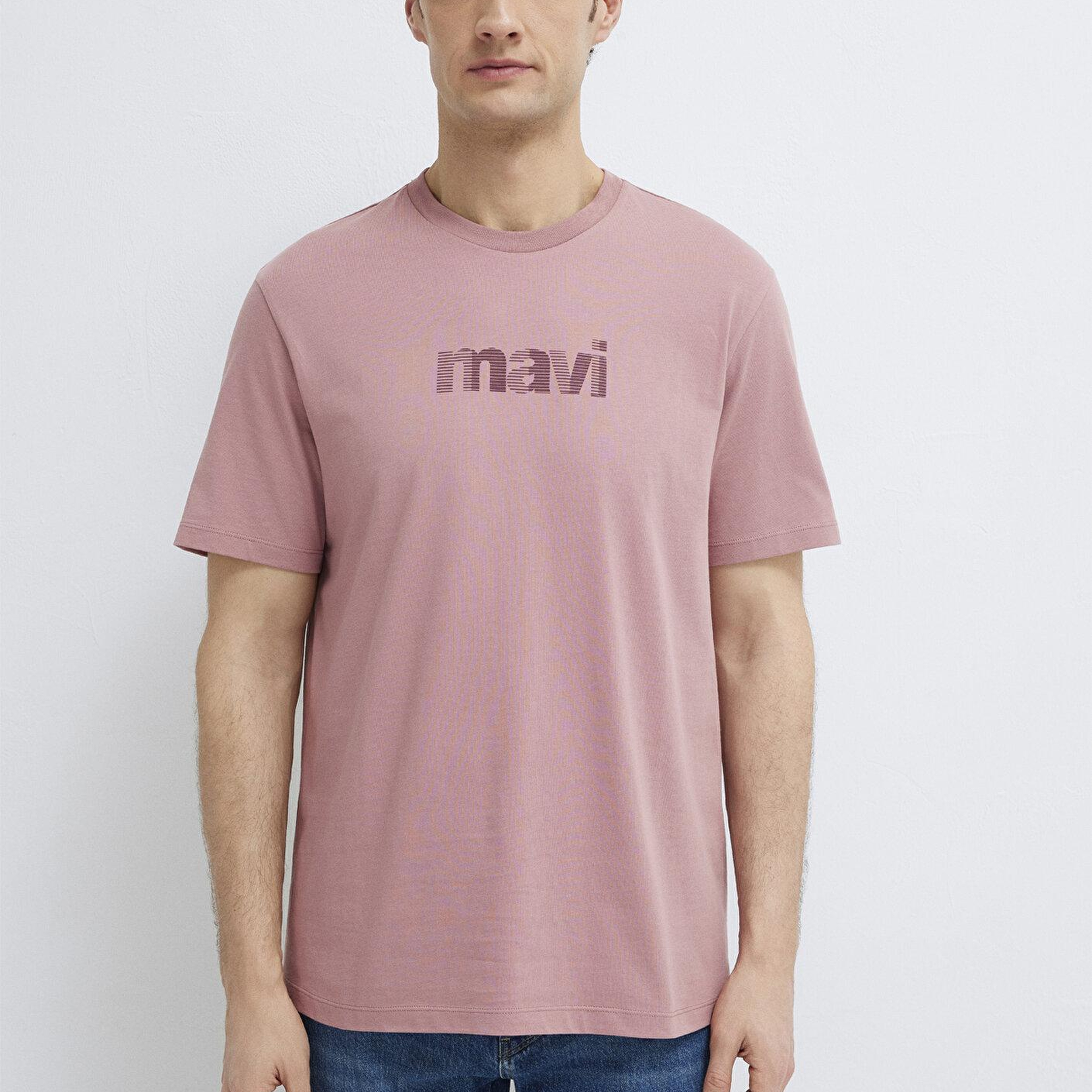 Mavi Mavi Logo Baskılı Pembe Tişört Regular Fit / Normal Kesim 0612936-70948