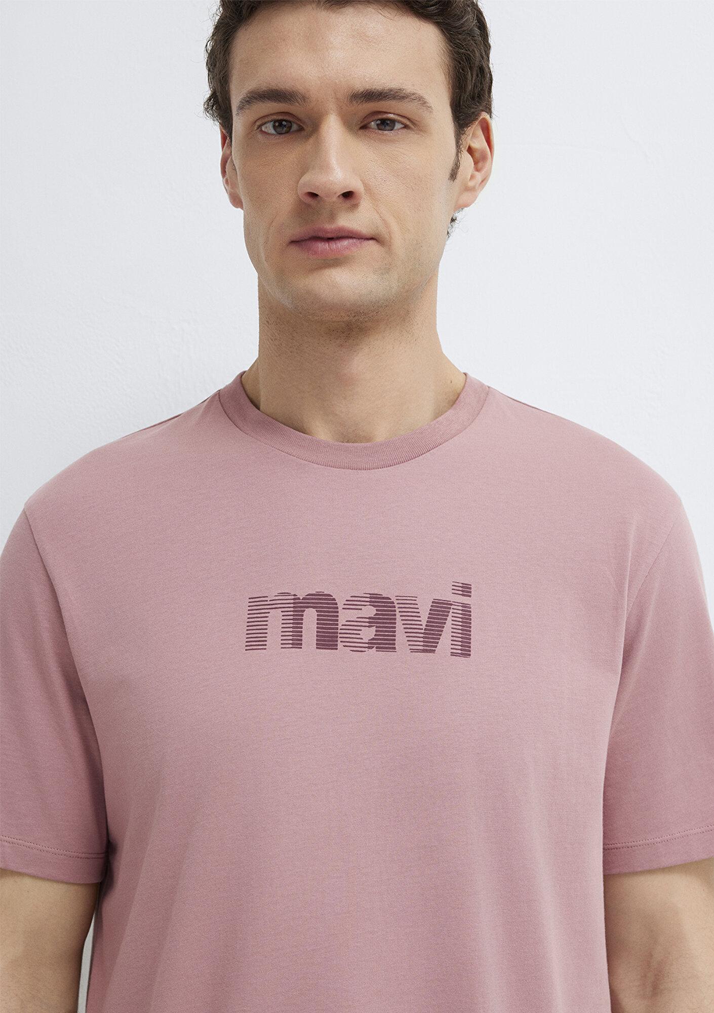 Mavi Mavi Logo Baskılı Pembe Tişört Regular Fit / Normal Kesim 0612936-70948