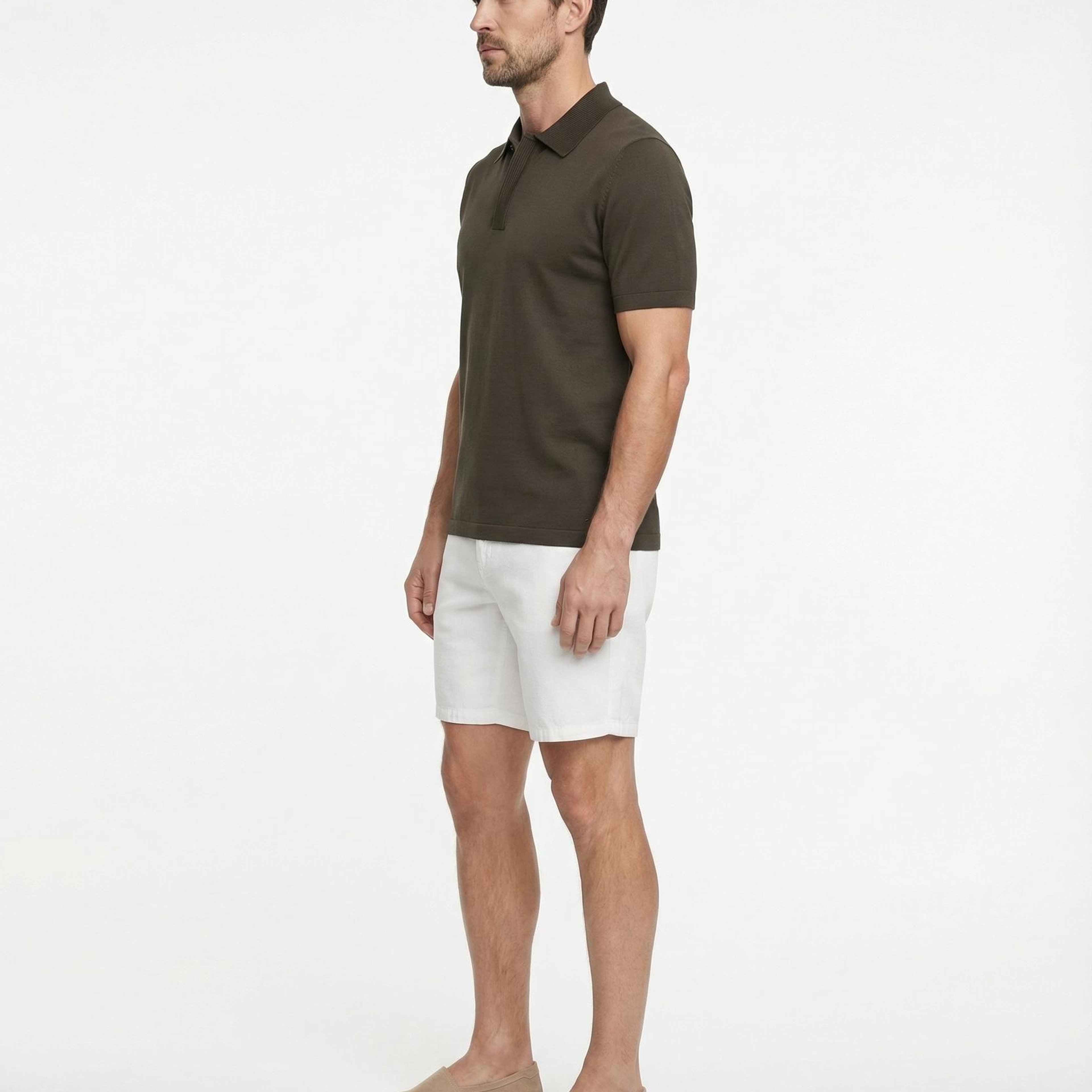 YARGICI Regular Polo Yaka Kısa Kol Kazak