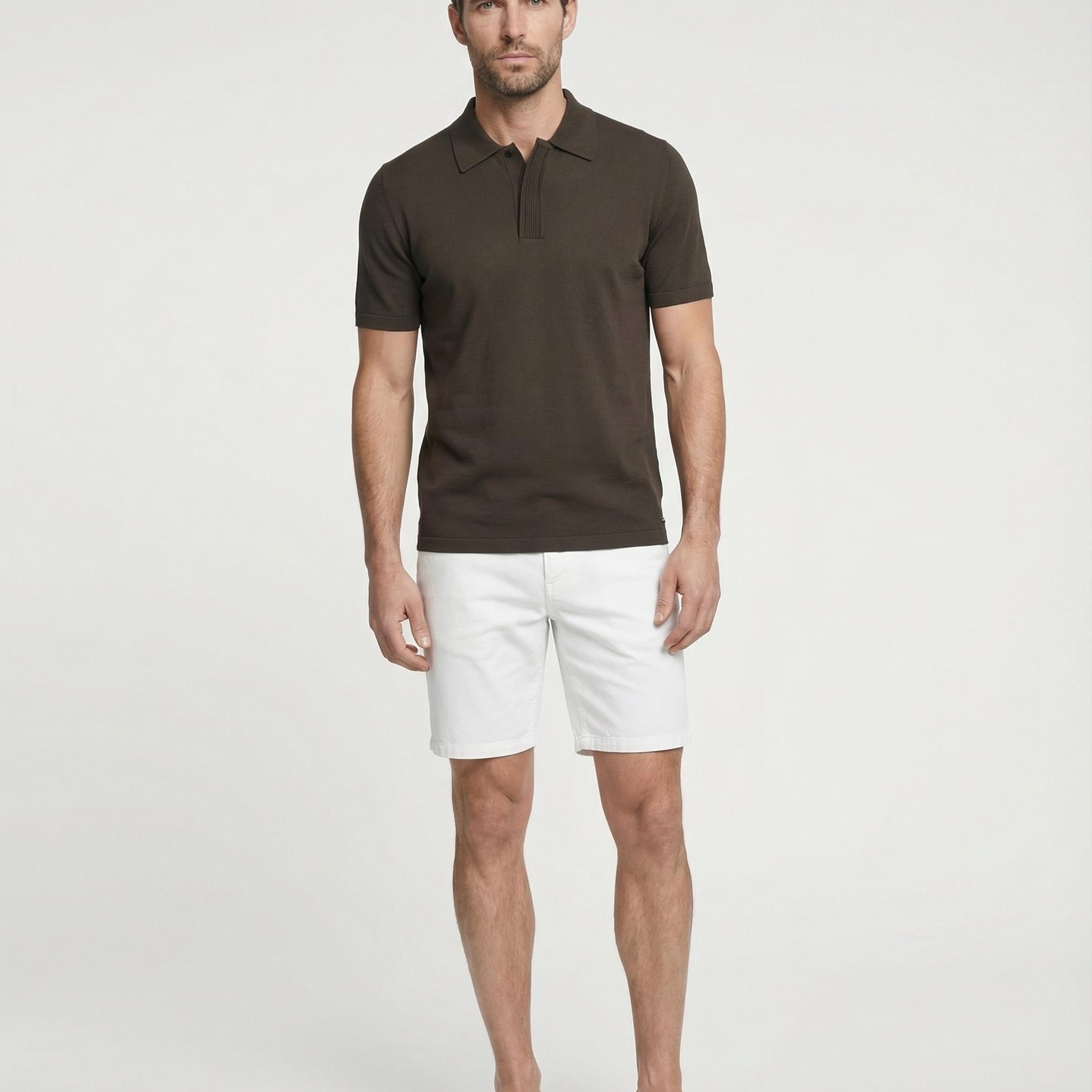 YARGICI Regular Polo Yaka Kısa Kol Kazak