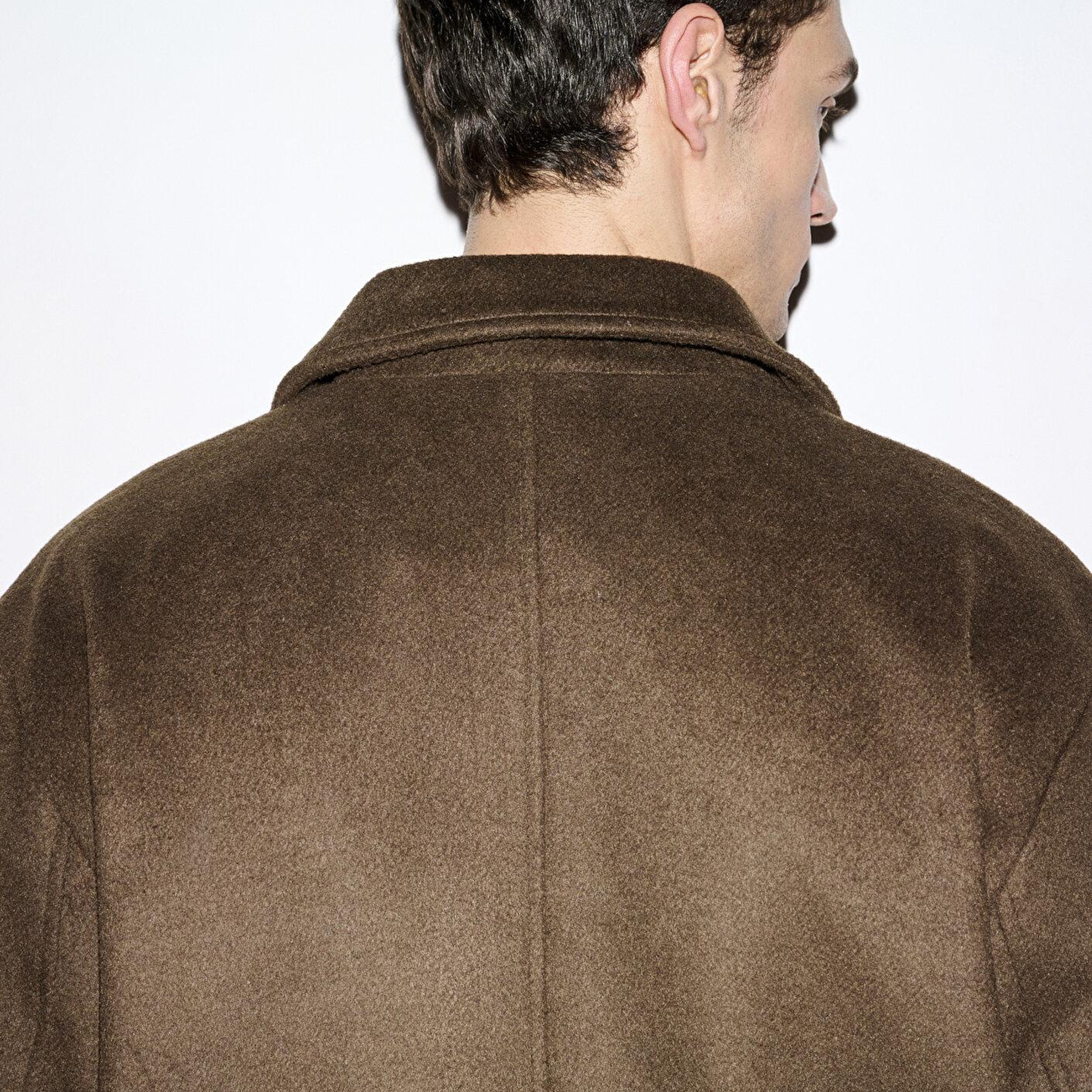 Mavi Yün Karışımlı Kahverengi Ceket Loose Fit / Bol Rahat Kesim 0110799-71593