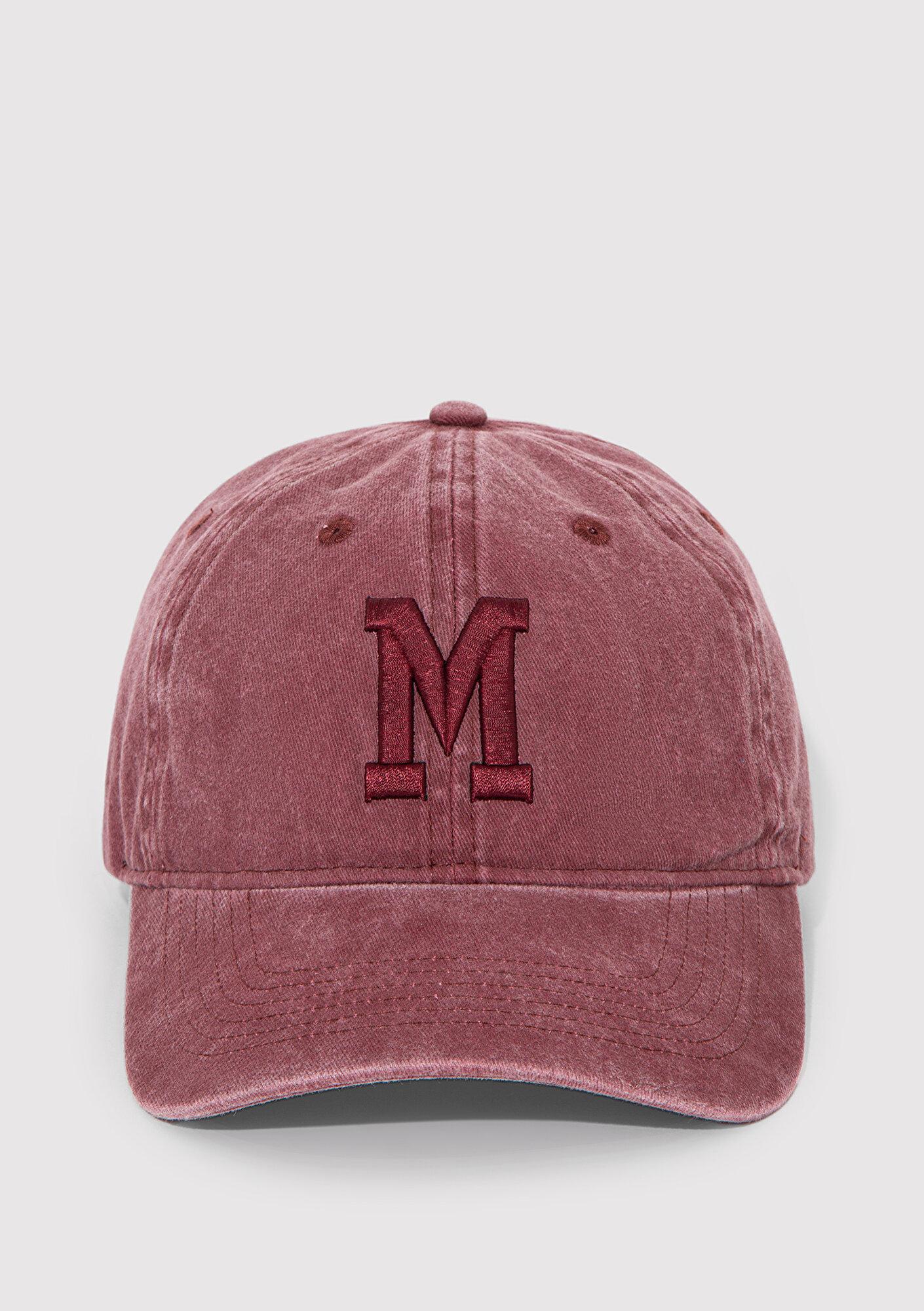 Mavi M Logo Detaylı Bordo Şapka 0911156-34965