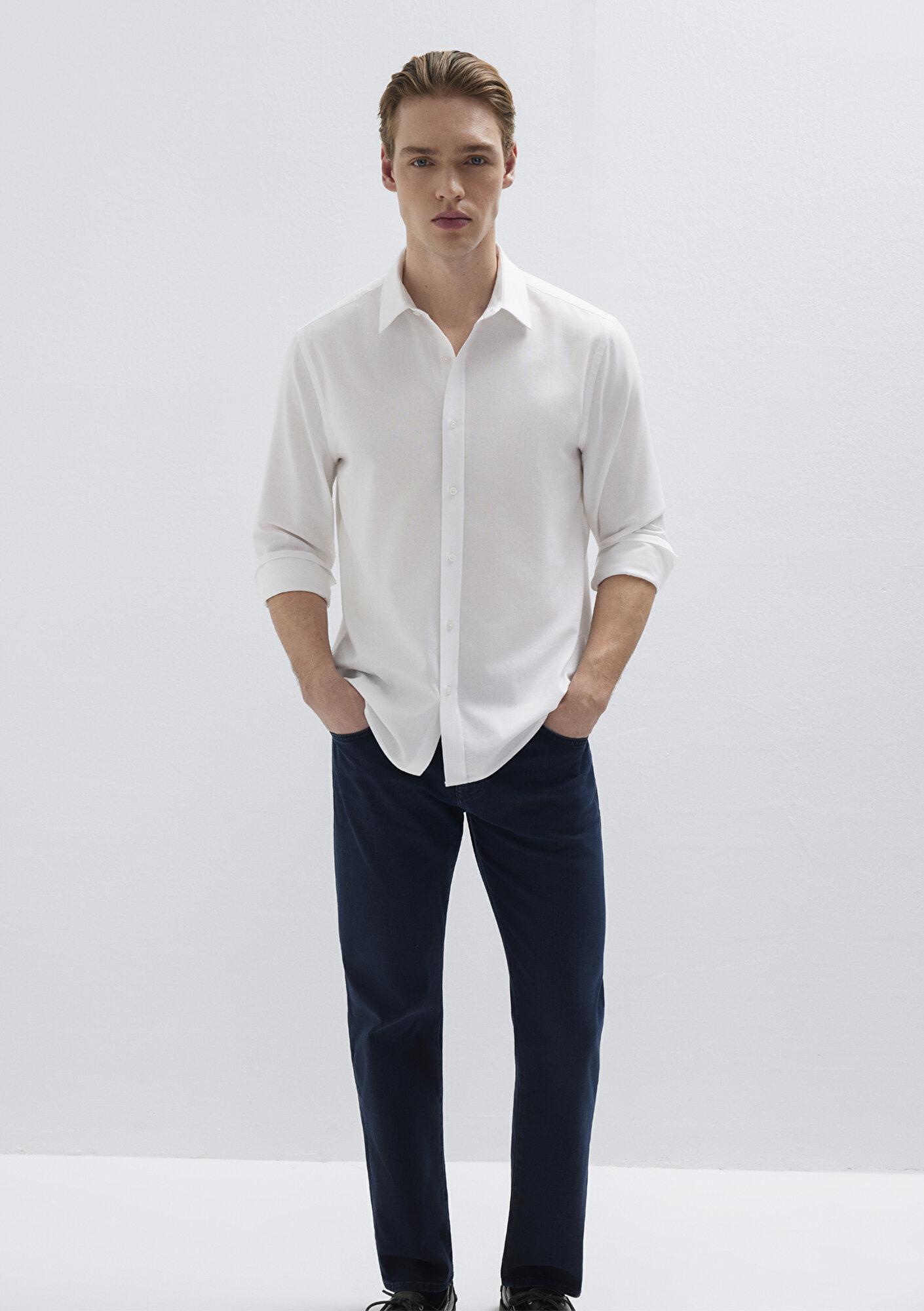 Mavi Beyaz Gömlek Regular Fit / Normal Kesim 0211670-620