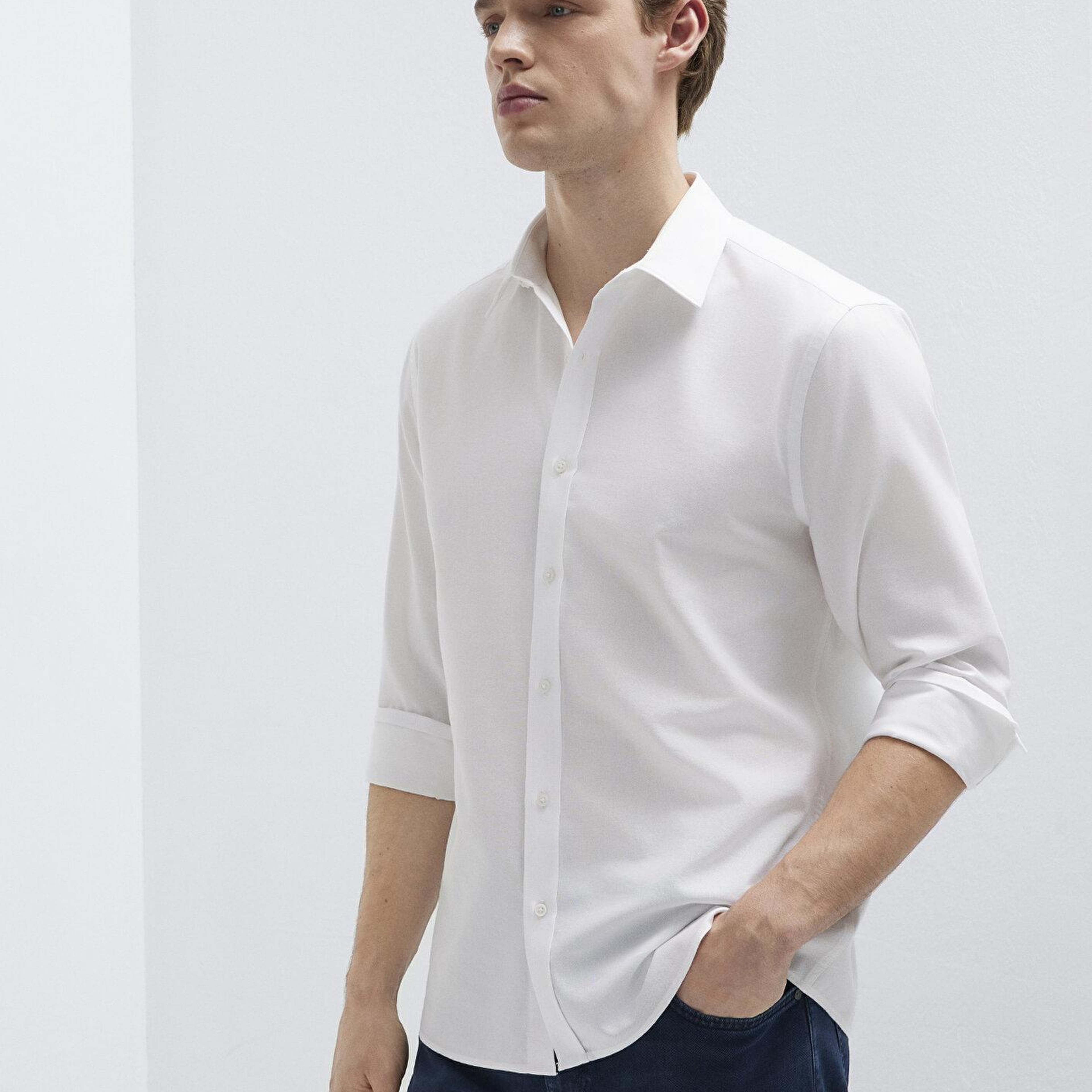 Mavi Beyaz Gömlek Regular Fit / Normal Kesim 0211670-620