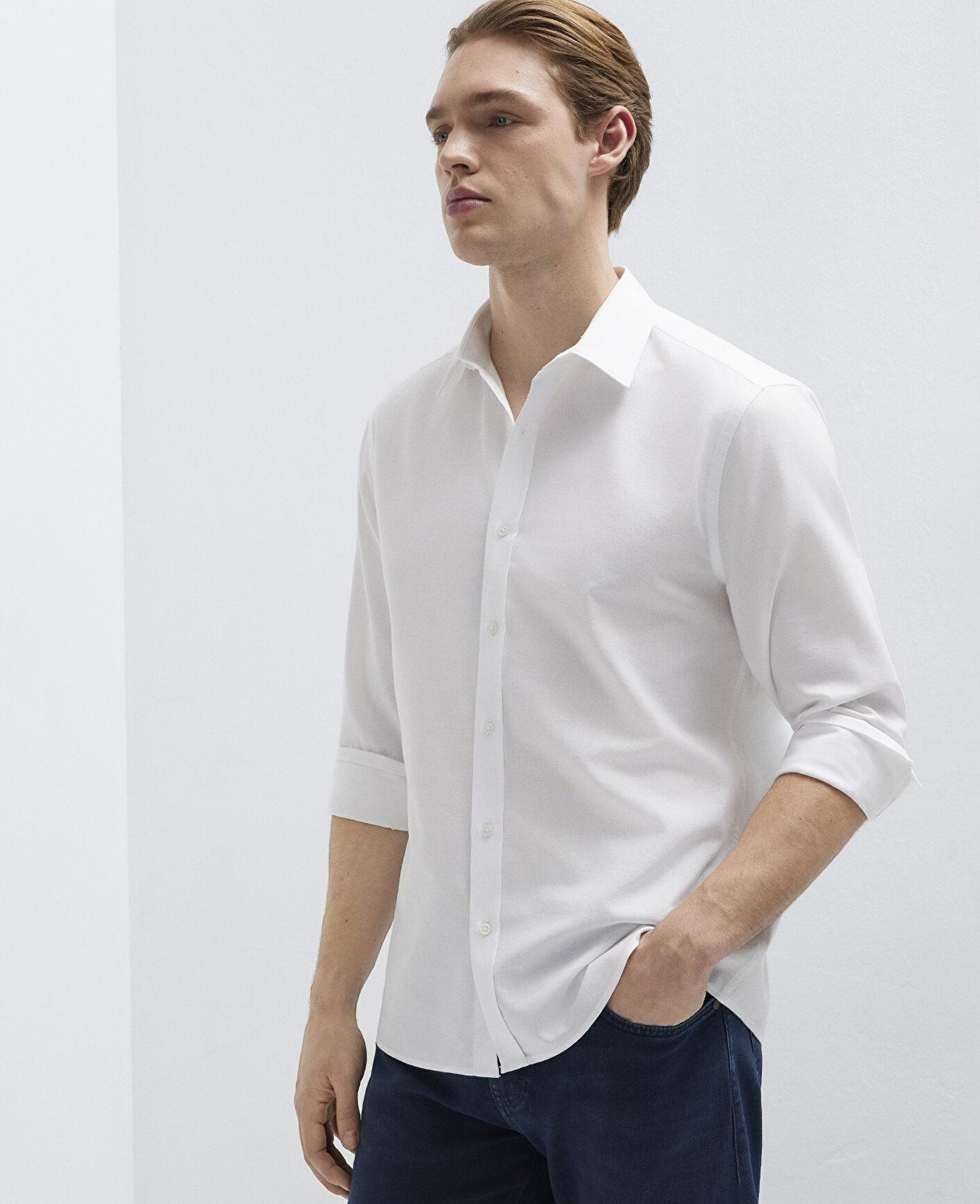 Mavi Beyaz Gömlek Regular Fit / Normal Kesim 0211670-620
