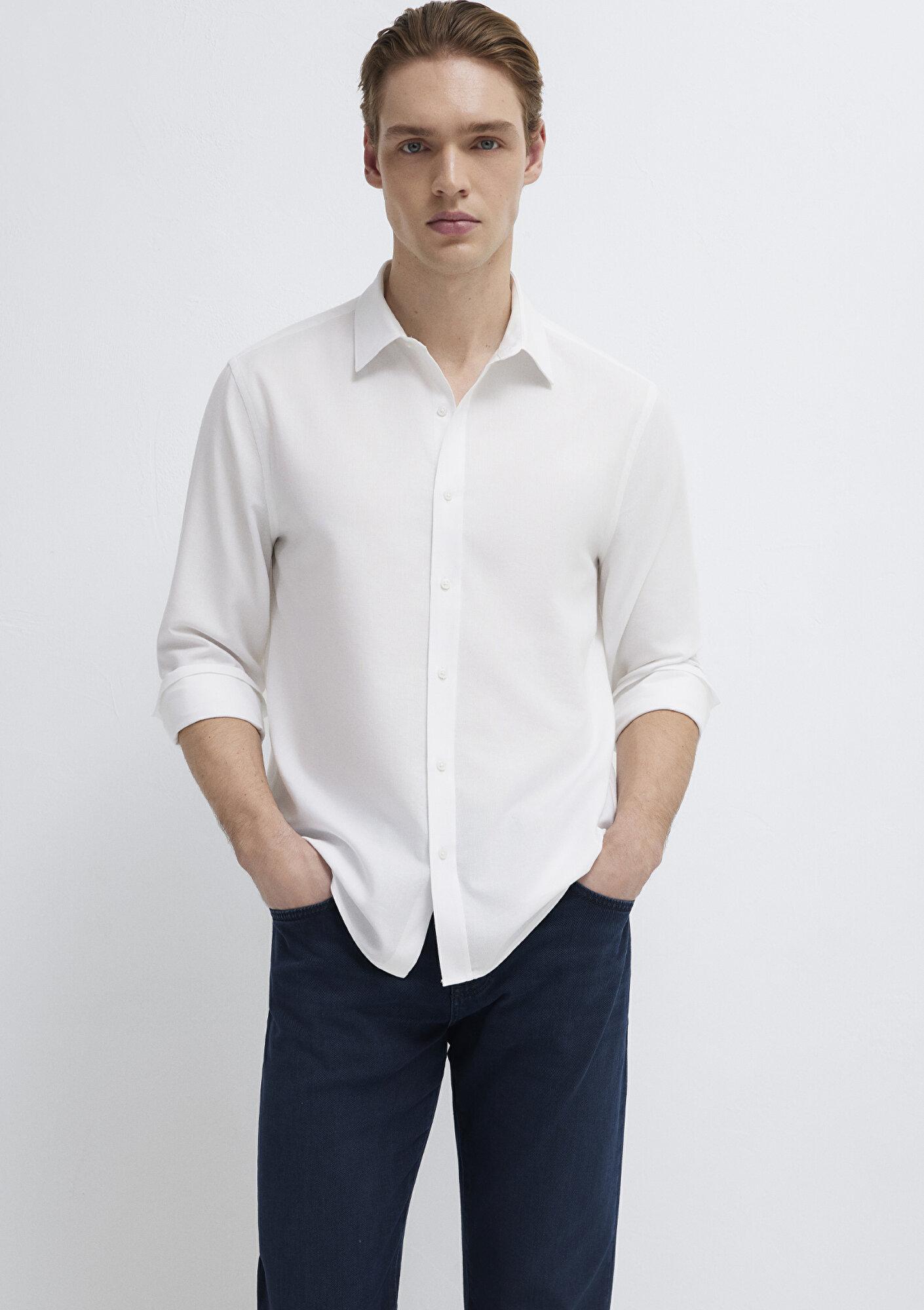 Mavi Beyaz Gömlek Regular Fit / Normal Kesim 0211670-620