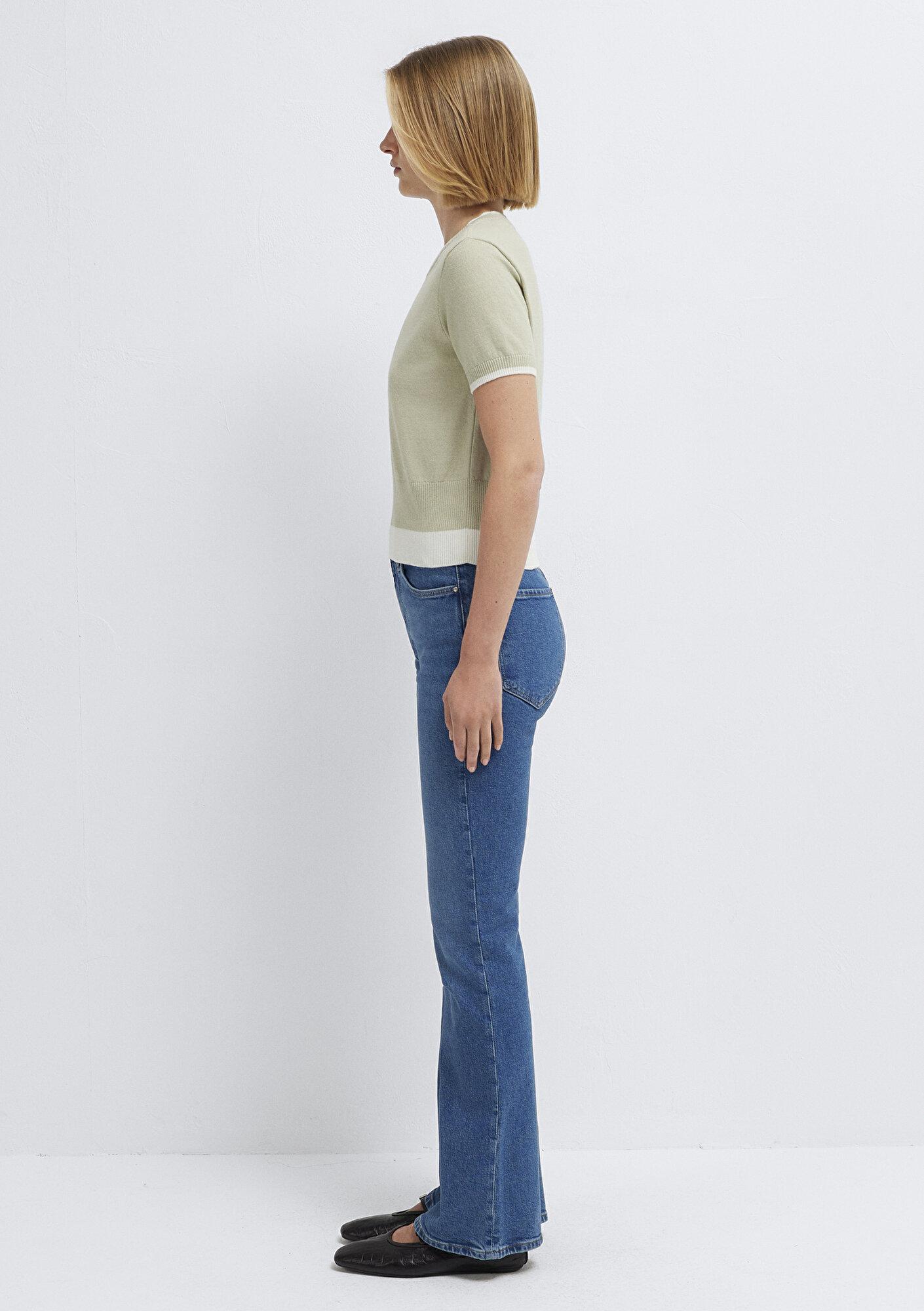 Mavi Yün Karışımlı Yeşil Triko Slim Fit / Dar Kesim 1710847-71677