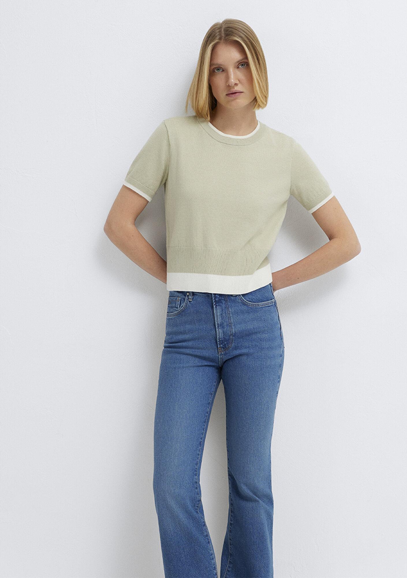 Mavi Yün Karışımlı Yeşil Triko Slim Fit / Dar Kesim 1710847-71677